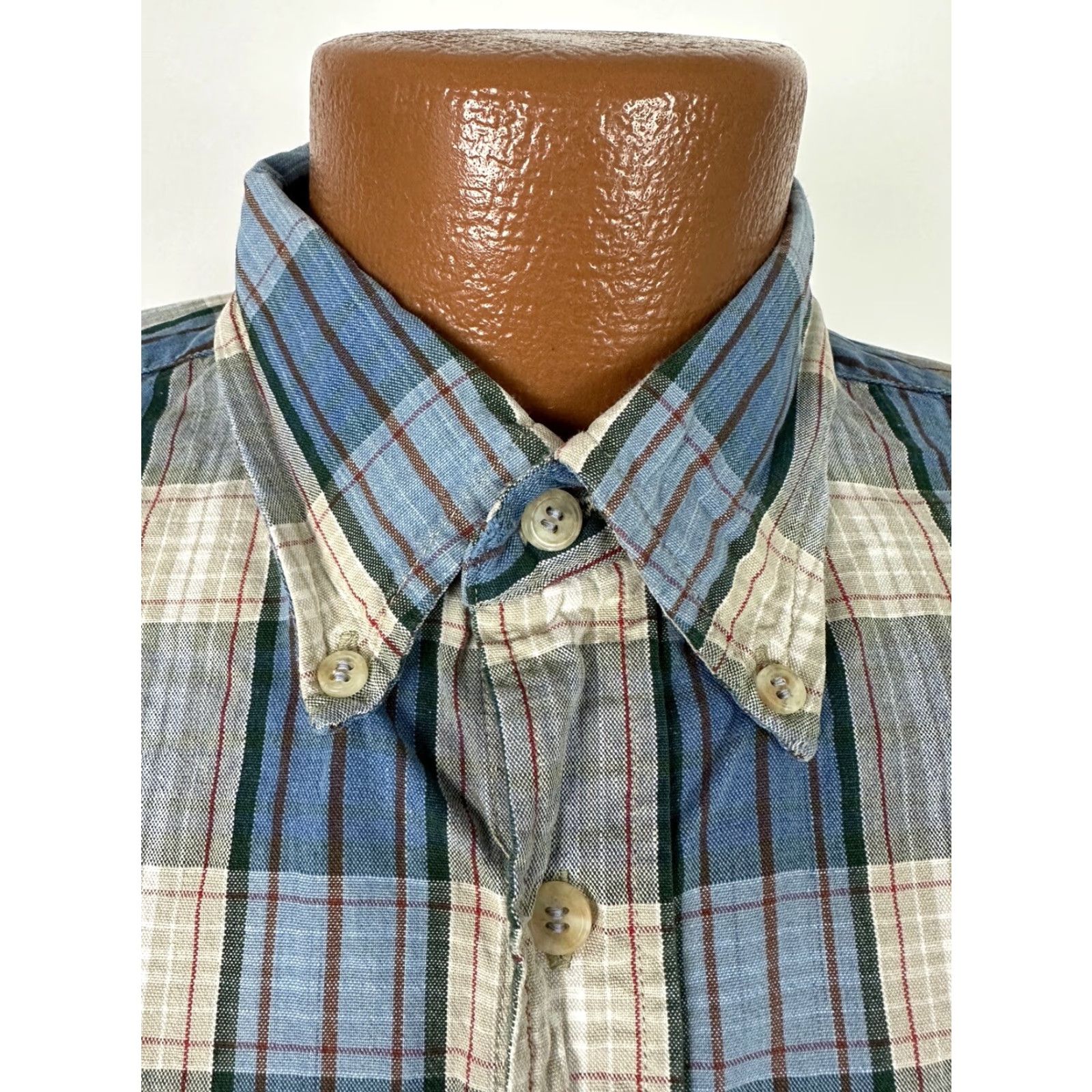 Dockers VINTAGE Dockers Shirt Men M Oversized Plaid Blue 90s Cotton Button-Up Casual Business Travel Headline: 90s/Preppy Theme, Mens Size US M / EU 48-50 / 2 - 4 Thumbnail