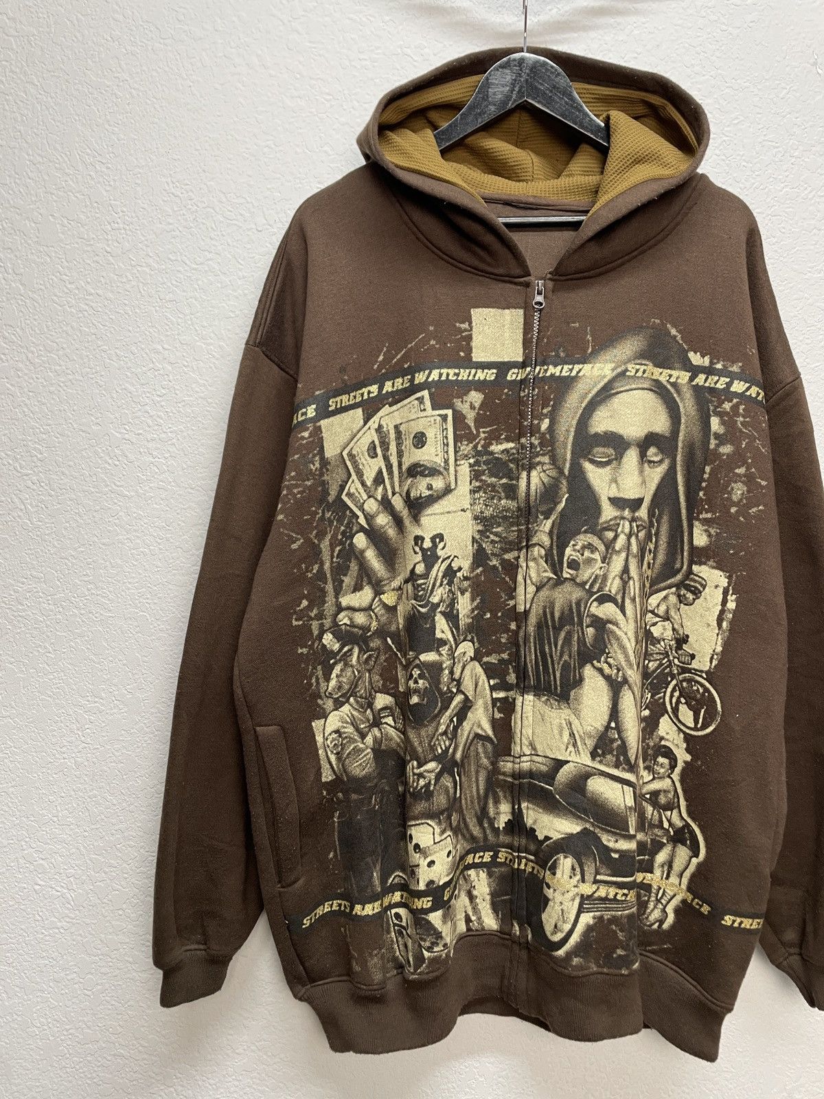 50 Cent Vintage Y2K Kanye West Style Boxy Fit Over Print Hoodie 00s Size US XXL / EU 58 / 5 - 2 Thumbnail