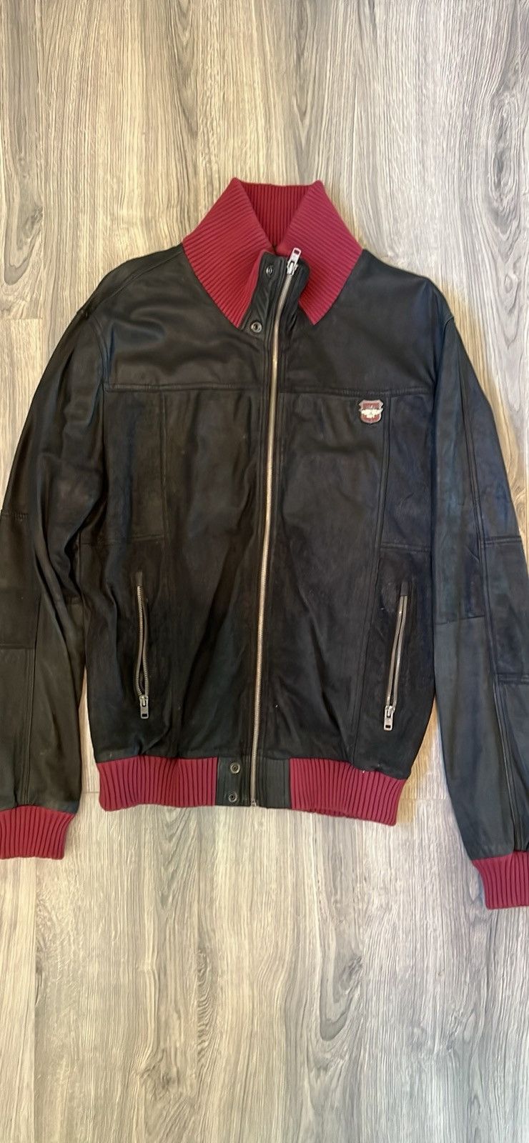 Superdry Superdry Slim Fit Leather Jacket - XL Size US L / EU 52-54 / 3 - 1 Thumbnail