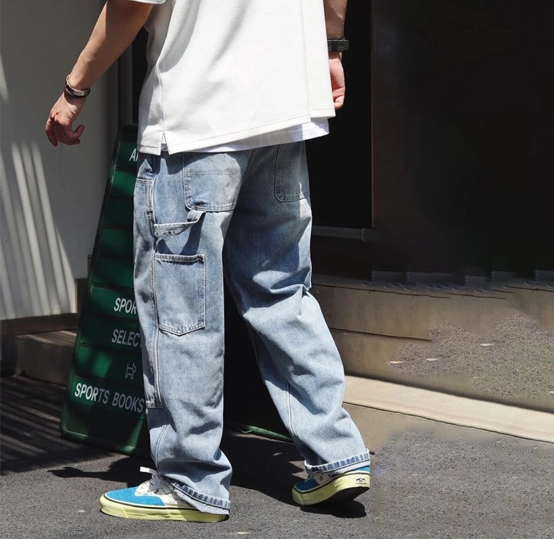 Japanese Brand × Jean Streetwear Jeans Men Cargo Double Knee Carpenter Size US 32 / EU 48 - 3 Thumbnail