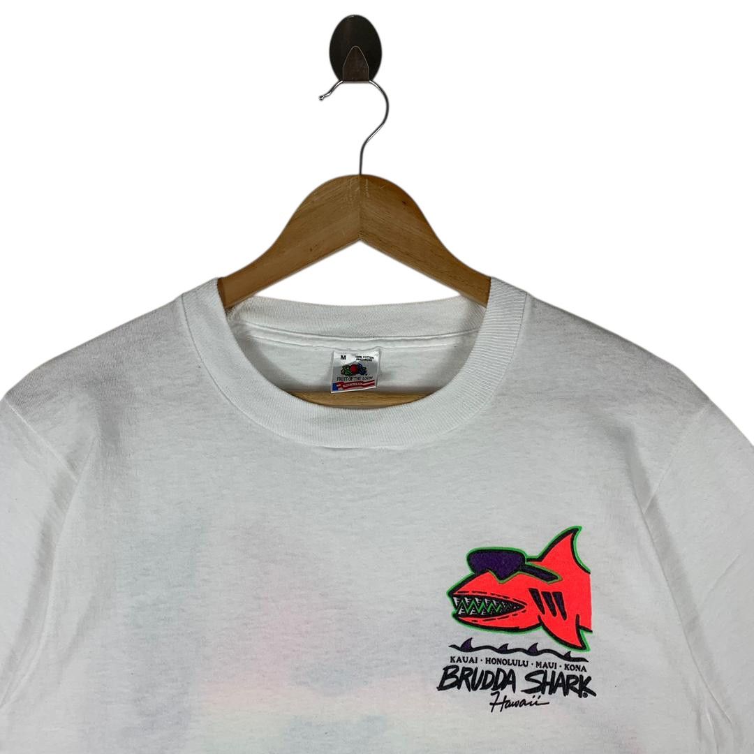 Fruit Of The Loom Vintage BRUDDA SHARK hawaii surfing tee Size US M / EU 48-50 / 2 - 3 Thumbnail