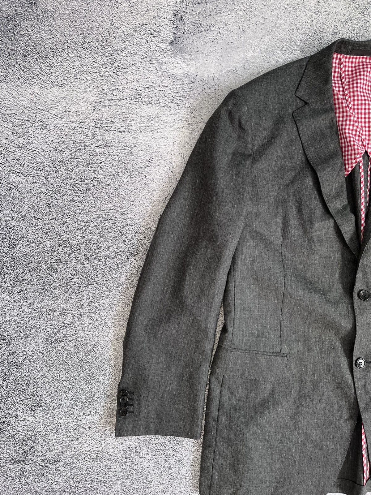Suitsupply Suitsupply Mens Jacket Blazer Wool Linen Gray Size UK 46 L Size 46L - 5 Thumbnail