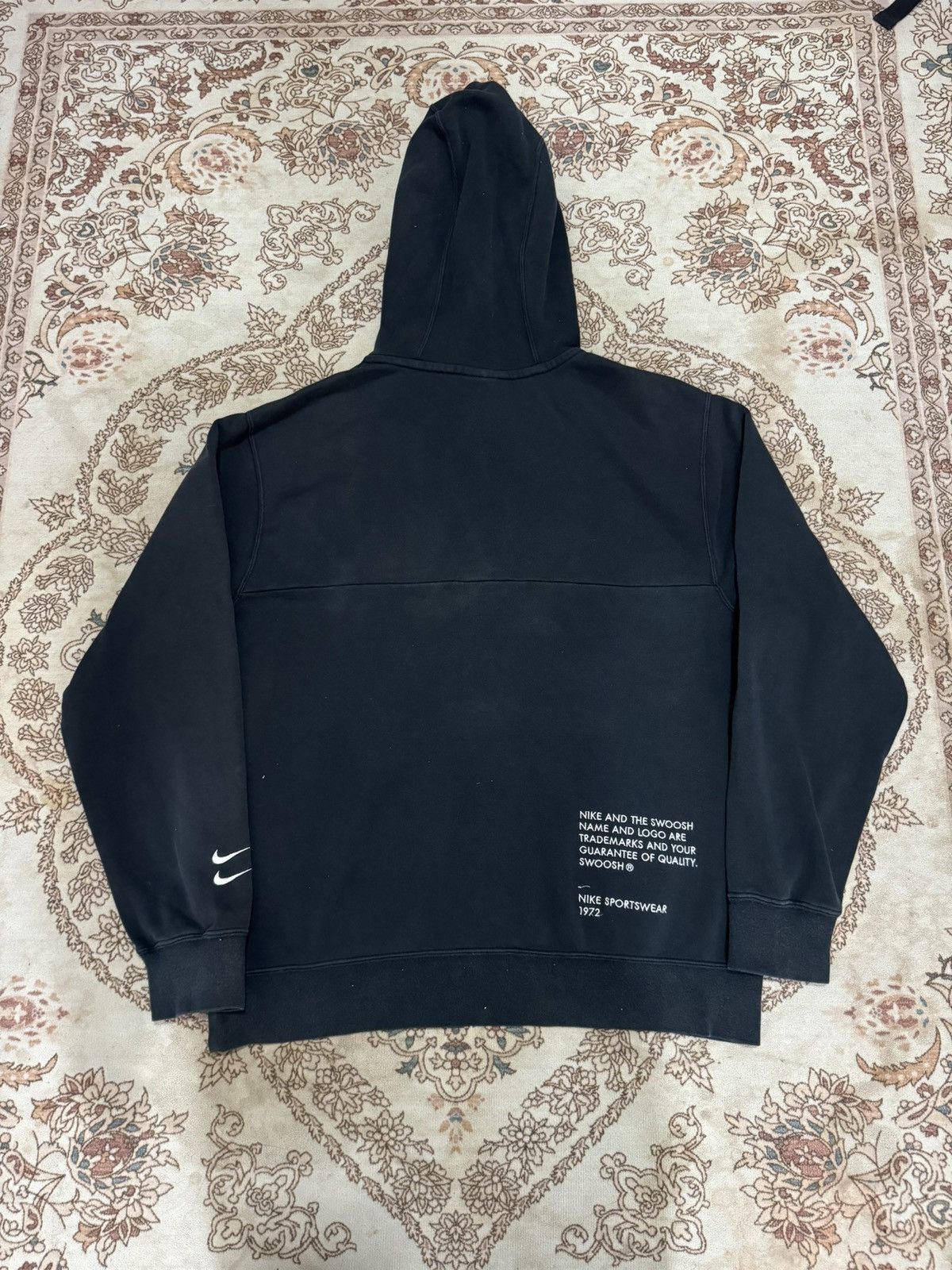 Nike × Vintage Rare Nike Swoosh Big Spellout Hoodie Size US L / EU 52-54 / 3 - 8 Thumbnail