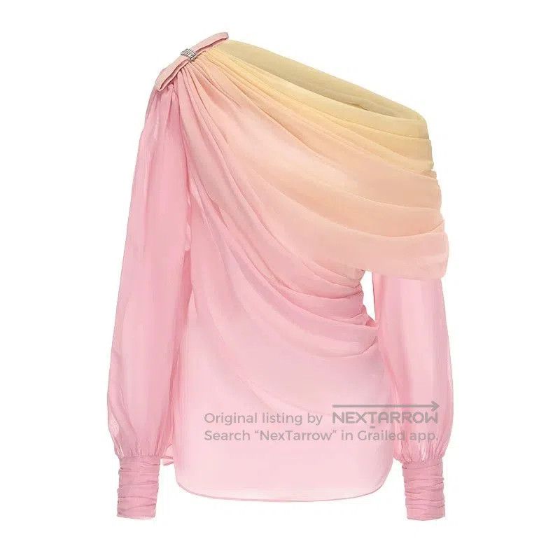 Japanese Brand NanaJacqueline Ombre Chiffon Top. Size XS / US 0-2 / IT 36-38 - 1 Thumbnail