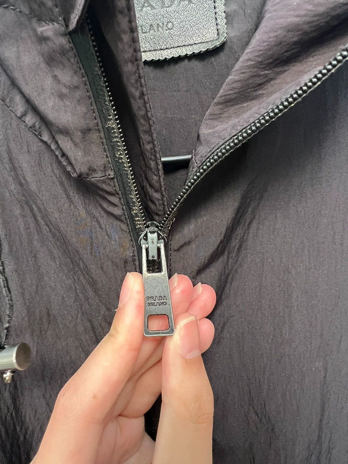 Prada Prada Vintage Milano Triangle Logo Zip Hooded Jacket Size US XXL / EU 58 / 5 - 8 Thumbnail