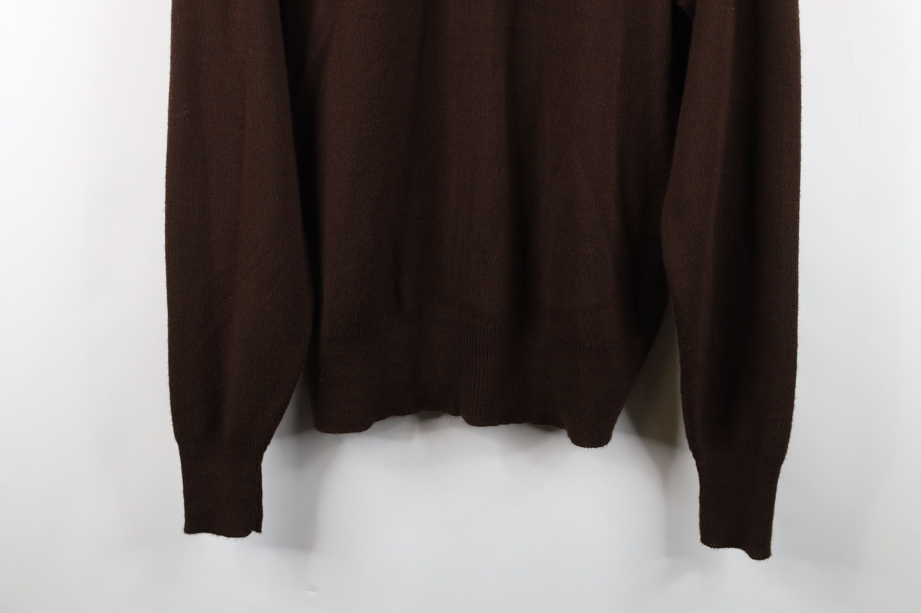Vintage Vintage 70s Streetwear V-Neck Sweater Brown USA Acrylic Size US XL / EU 56 / 4 - 11 Thumbnail