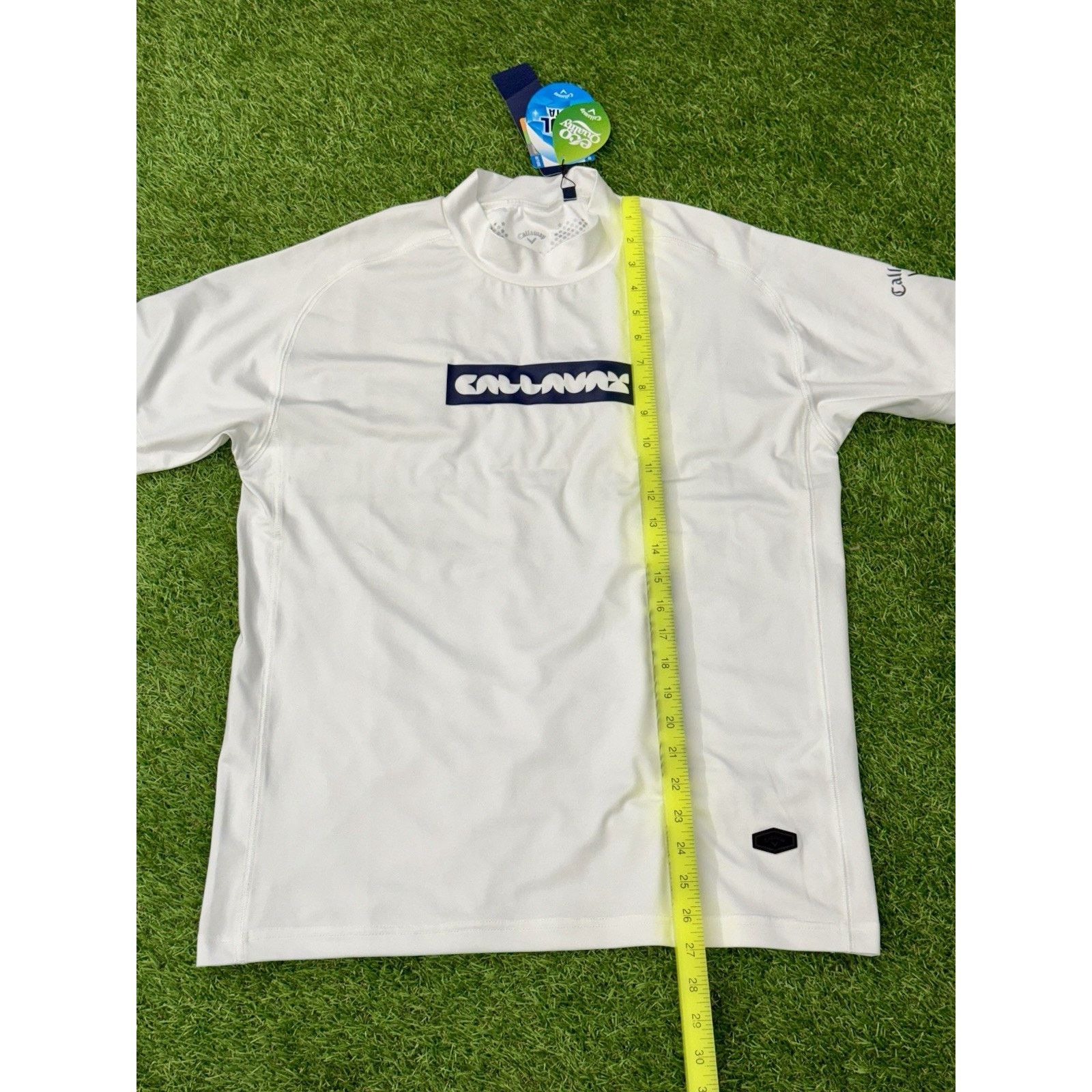 Callaway Callaway Cool Festa Golf Mock Neck Shirt Large White/Blue Size US L / EU 52-54 / 3 - 10 Thumbnail