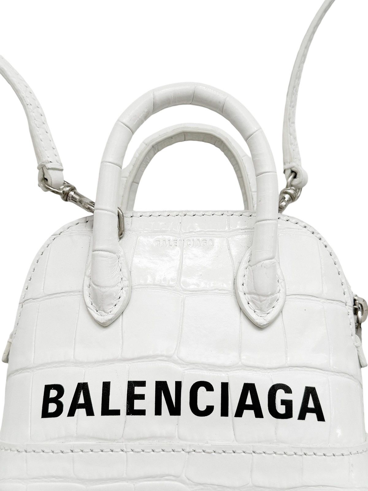 Balenciaga Croc XXS White Embossed Bag Size ONE SIZE - 3 Thumbnail