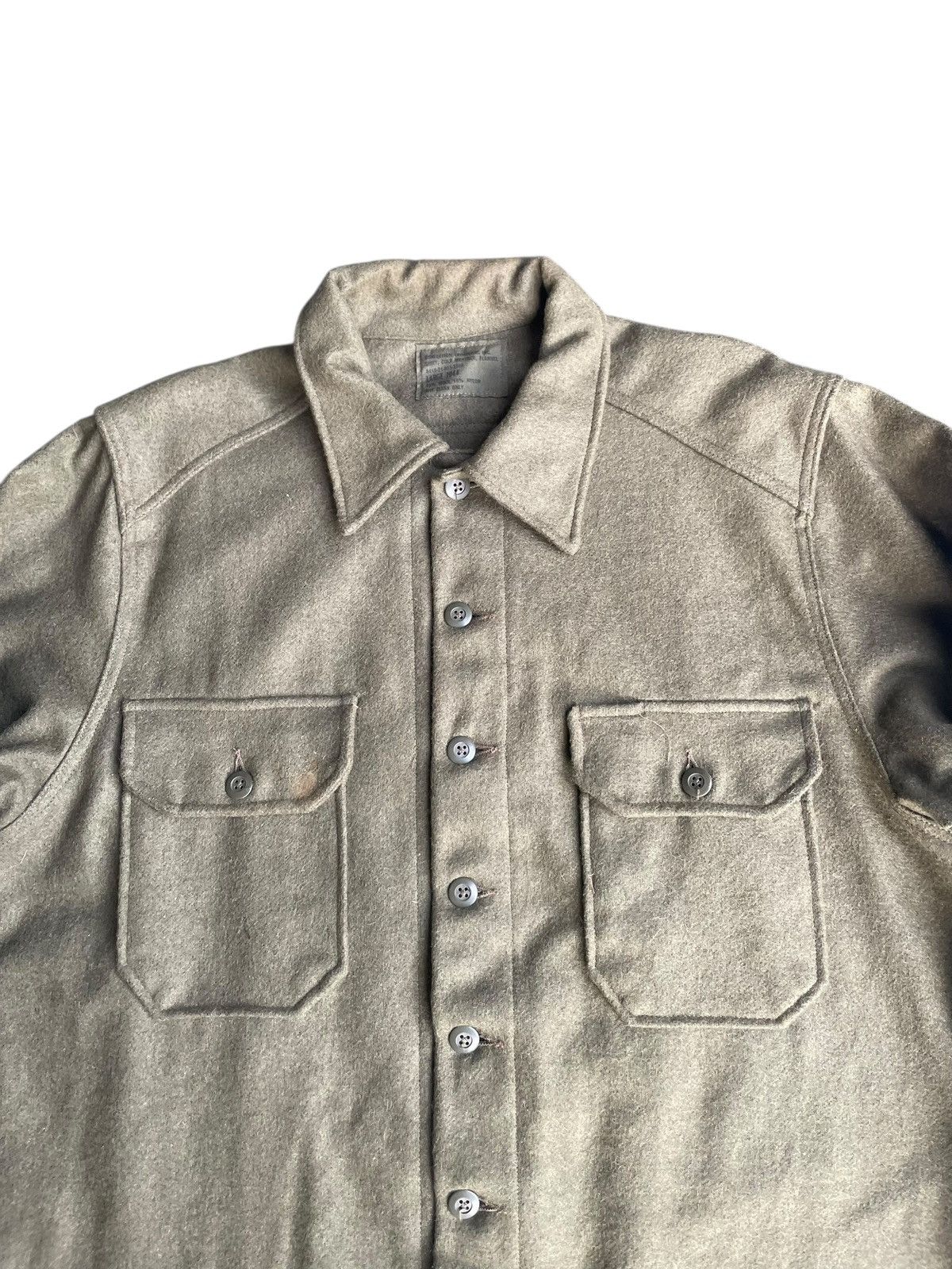 Other Vintage USMC Wool Shirt Size US L / EU 52-54 / 3 - 3 Thumbnail