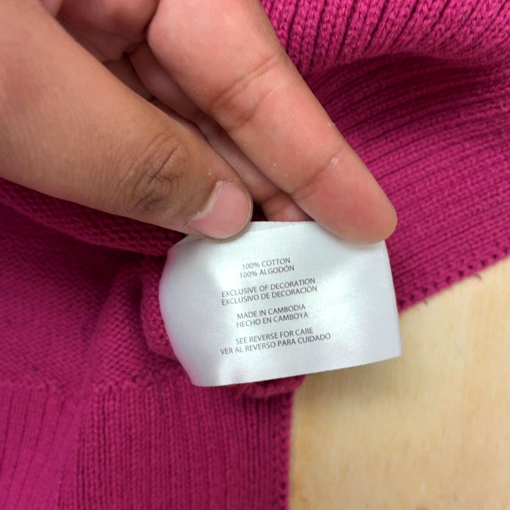 Gap Gap Sweater Womens Medium Pink Crew Neck Ribbed Hem Knit Pullover Tight-Knit Size M / US 6-8 / IT 42-44 - 4 Thumbnail