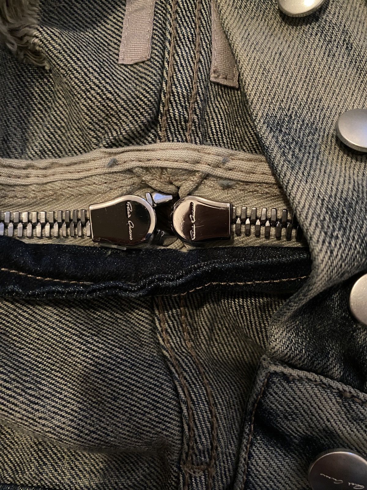 Rick Owens FW23 LUXOR RUNWAY BANANA IN 13OZ MINERA SHREDDED DENIM Size US 34 / EU 50 - 14 Thumbnail