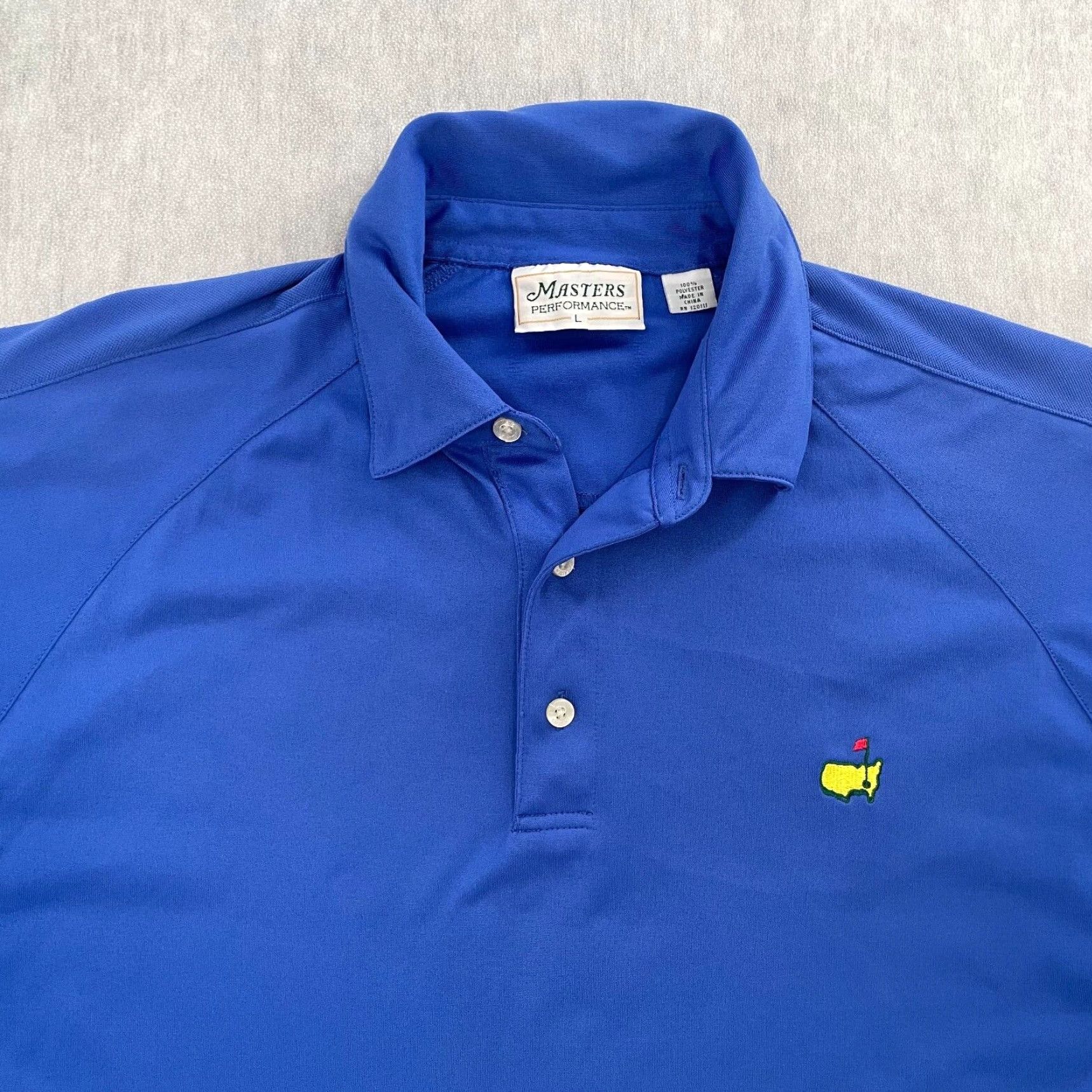 Vintage VINTAGE Masters Performance Shirt Adult Large Blue Polo Golf Augusta Logo Mens L Size US L / EU 52-54 / 3 - 3 Thumbnail