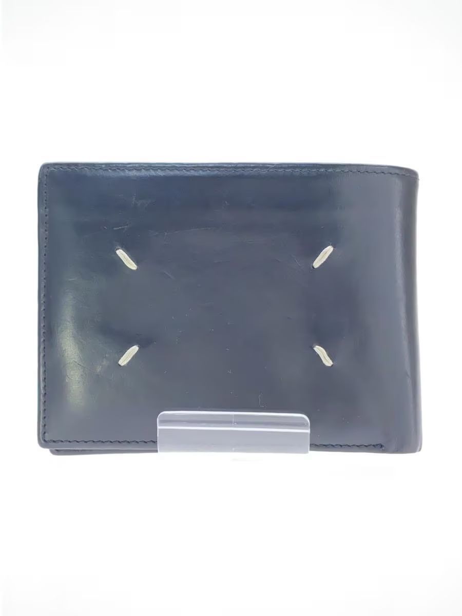 Pre-owned Maison Margiela 4 Stitch Motif Leather Wallet In Black