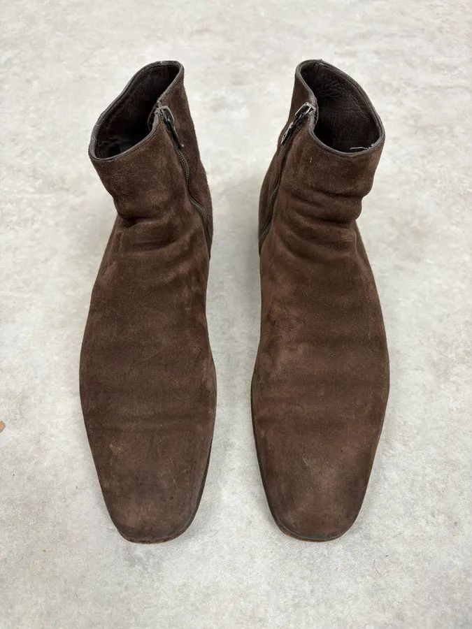 Prada Prada Brown Suede Leather Minimalist Boots Size US 8 / EU 41 - 2 Thumbnail