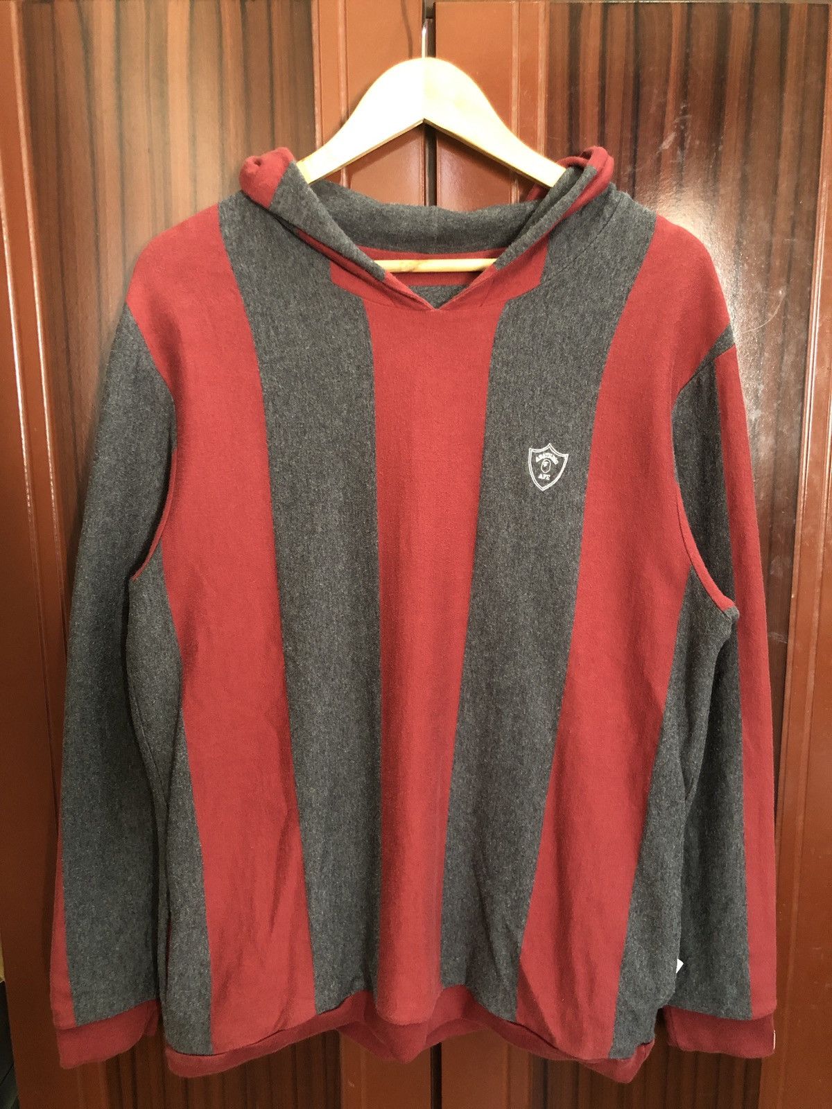 Bape RARE Reversible Bape Striped Pullover Hoodie Size US L / EU 52-54 / 3 - 2 Thumbnail