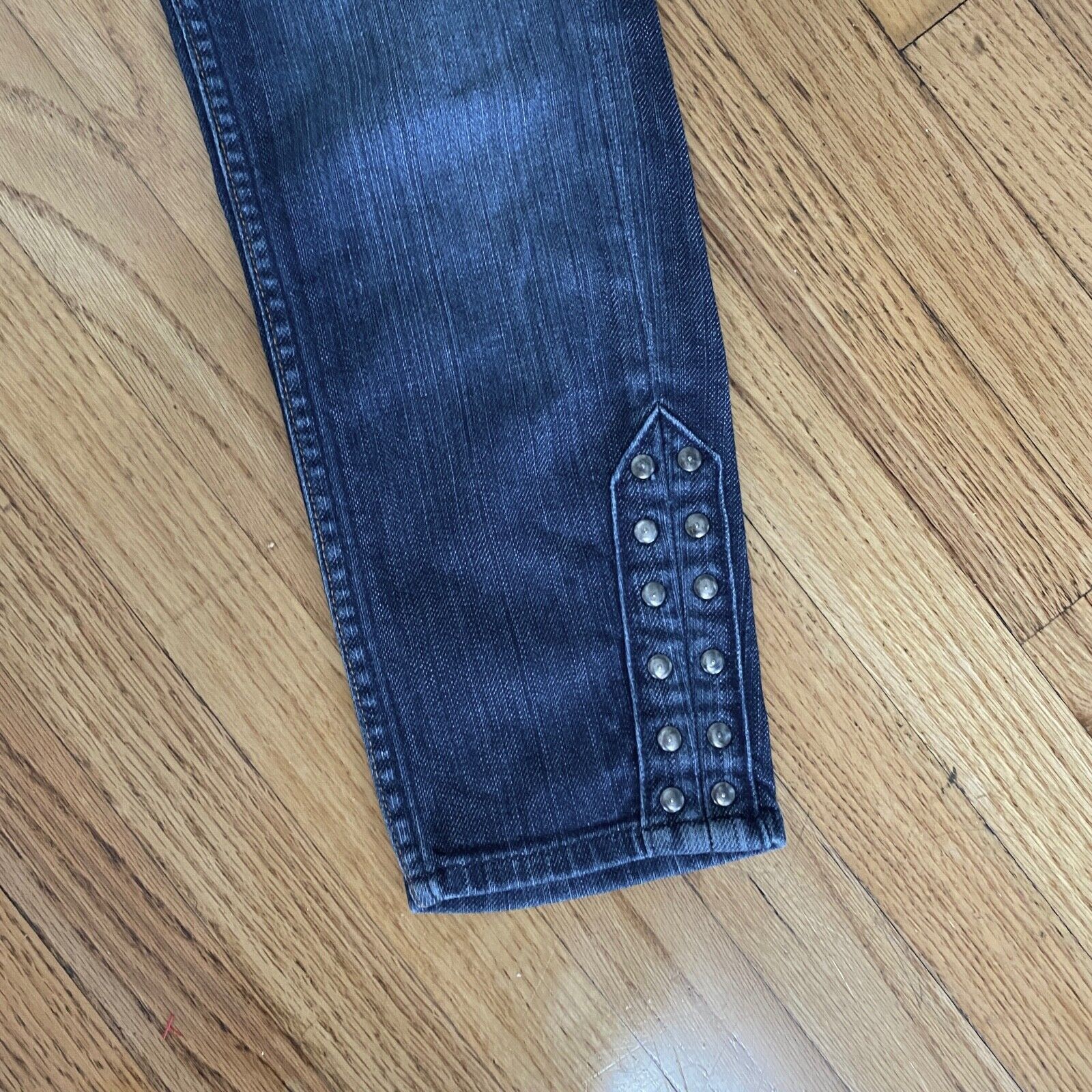 Other VINTAGE Habitual Low-Rise Skinny Studded Ankle Jean Pockets Size 25" / US 0 / IT 36 - 2 Thumbnail