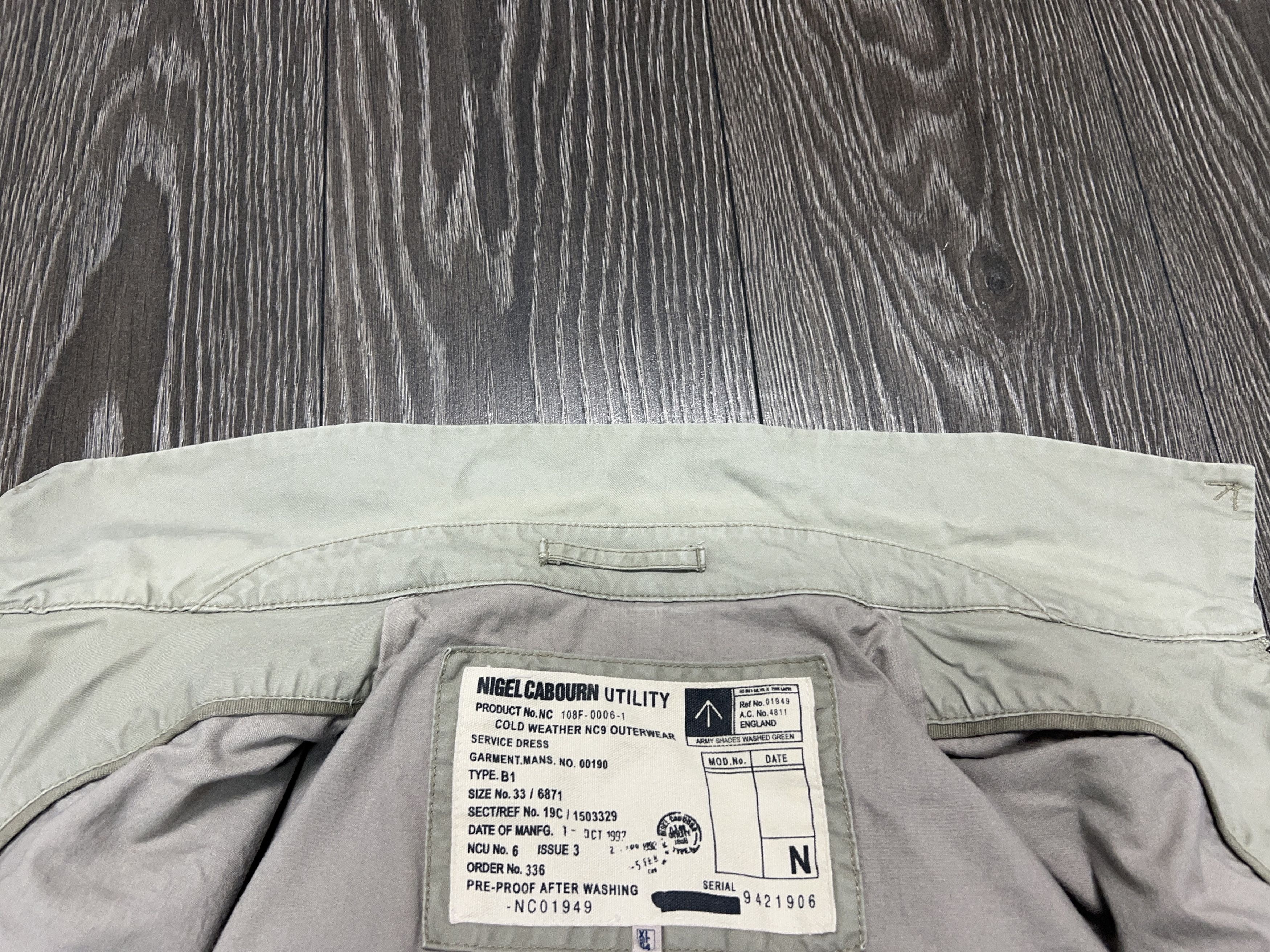 Nigel Cabourn Utility Cold Weather NC9 Military Field Jacket Coat Size XL Size US XL / EU 56 / 4 - 16 Thumbnail