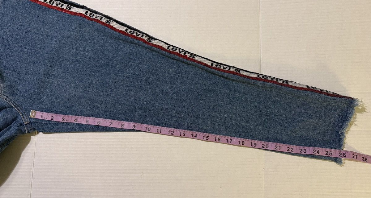 Levi's Levis Premium 721 Hi Rise Skinny Sequin RWB Tuxedo Style -33 Size 33" - 7 Thumbnail