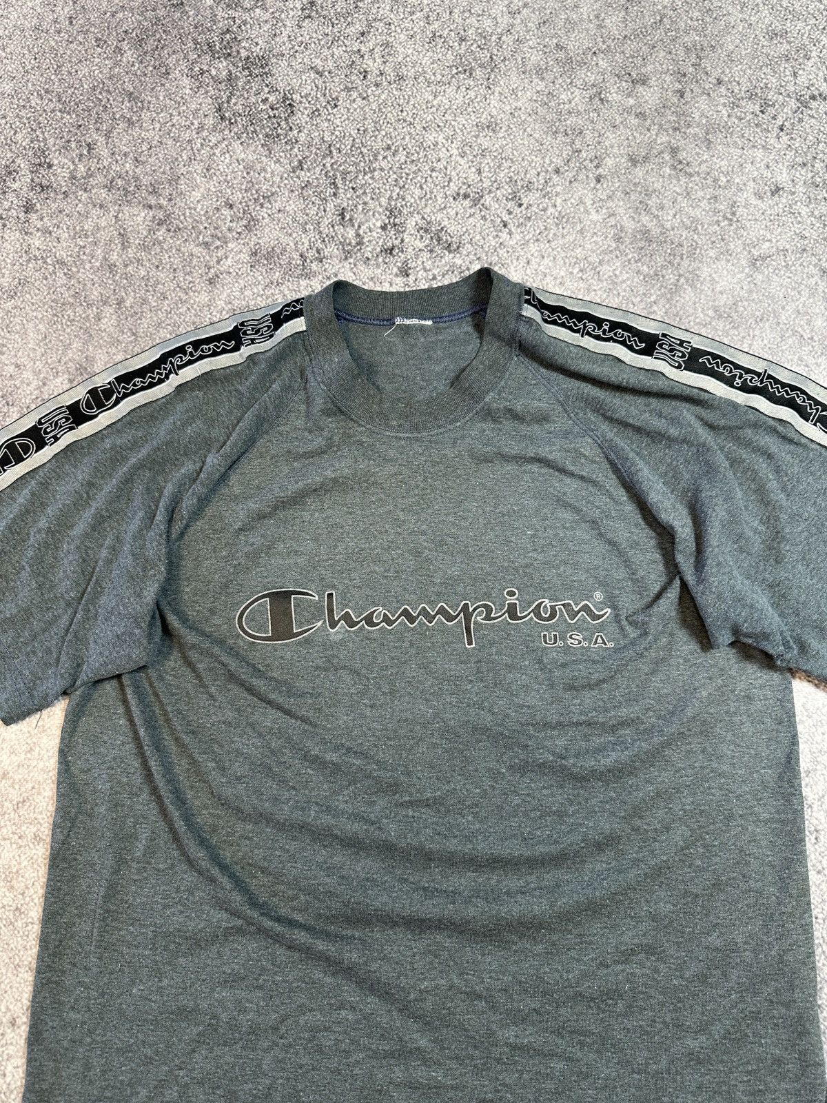 Champion × Vintage Champion USA Lampas Big Logo T-shirt Streetwear Rare M Style Size US M / EU 48-50 / 2 - 3 Thumbnail