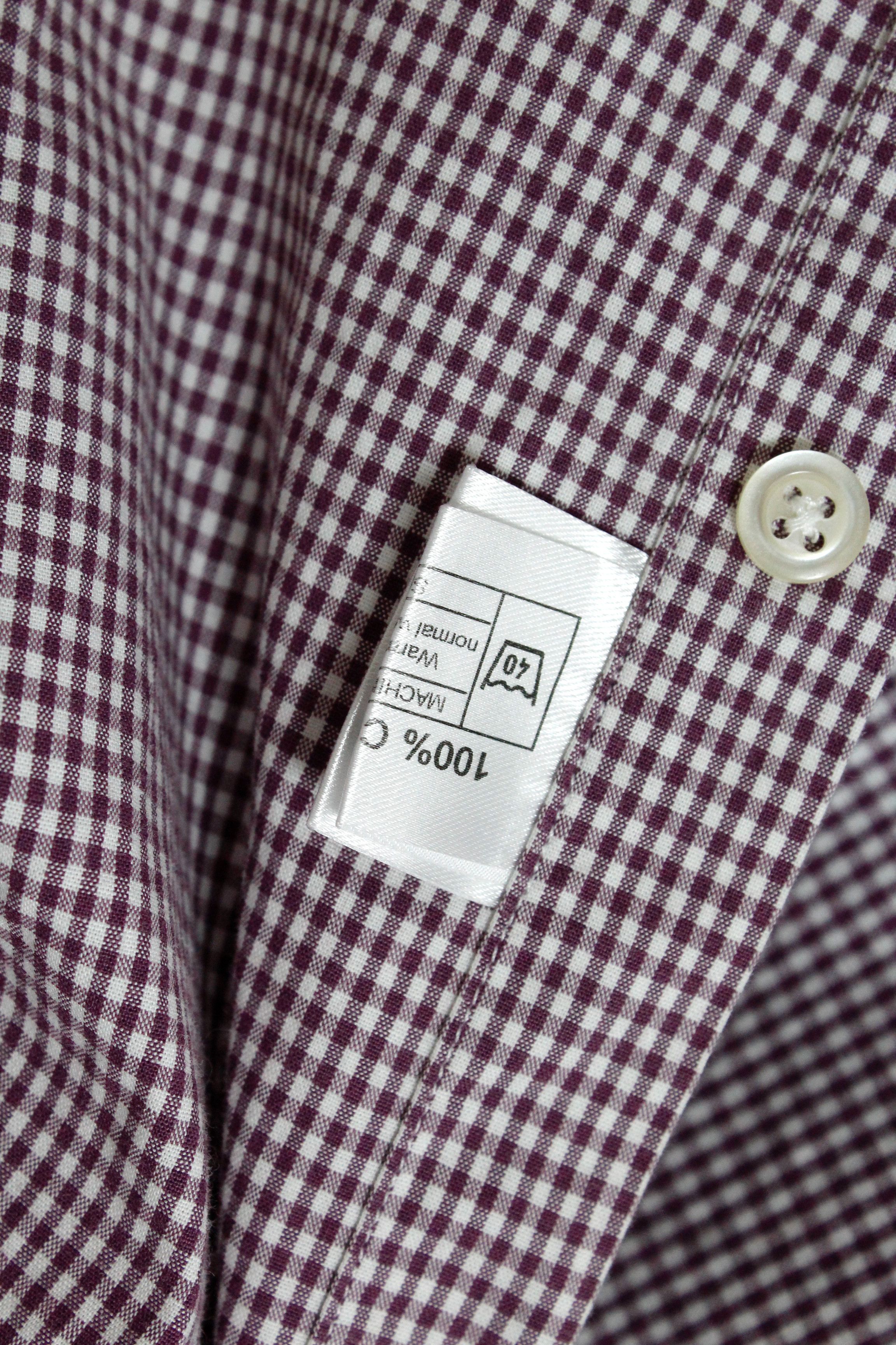 Oliver Spencer × Vintage Oliver Spencer Burgundy Check Heritage Shirt Size US XL / EU 56 / 4 - 6 Thumbnail