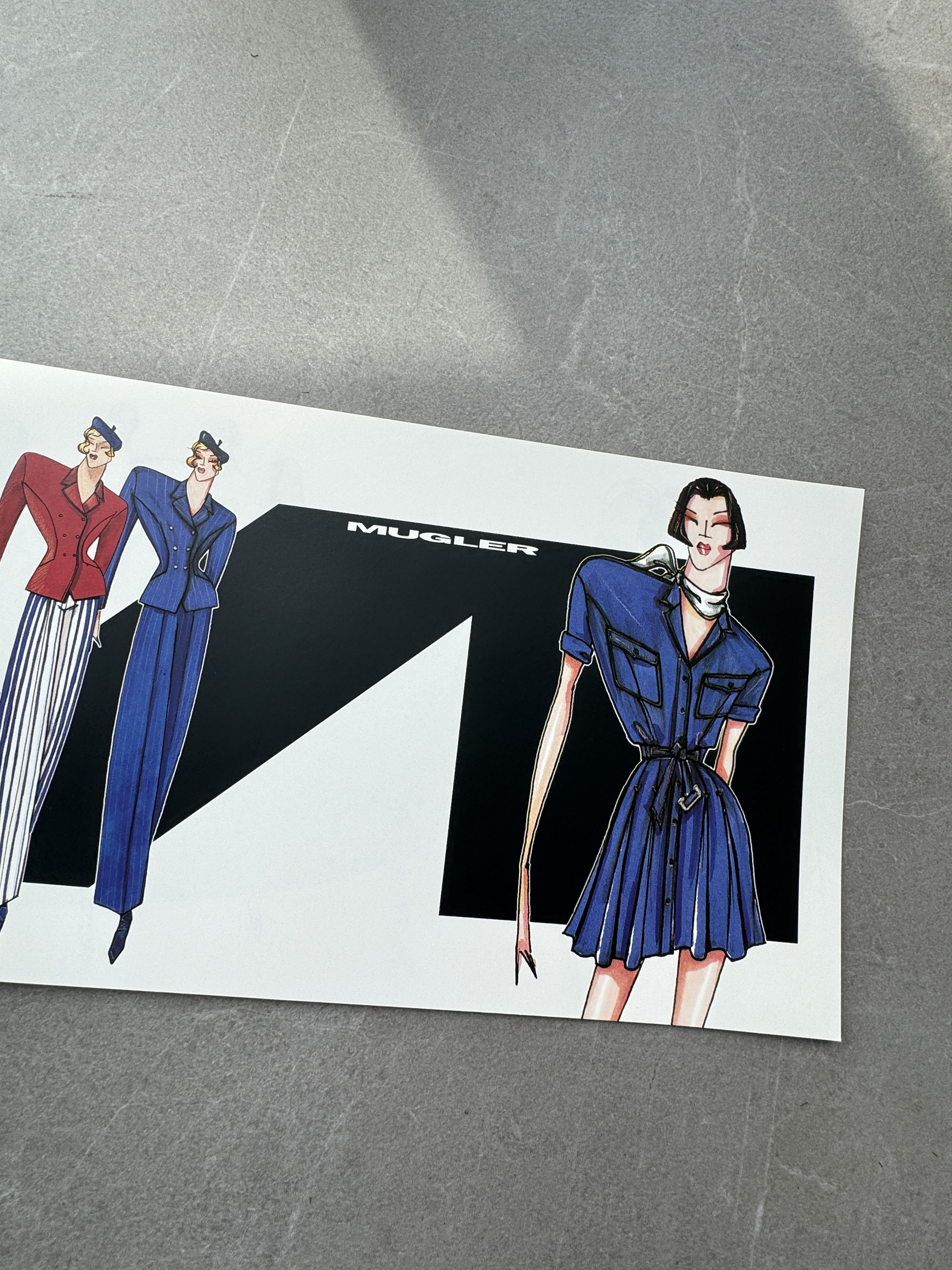 Thierry Mugler Thierry Mugler 1995 Spring Summer Fashion Sketch Catalogue Size ONE SIZE - 12 Thumbnail