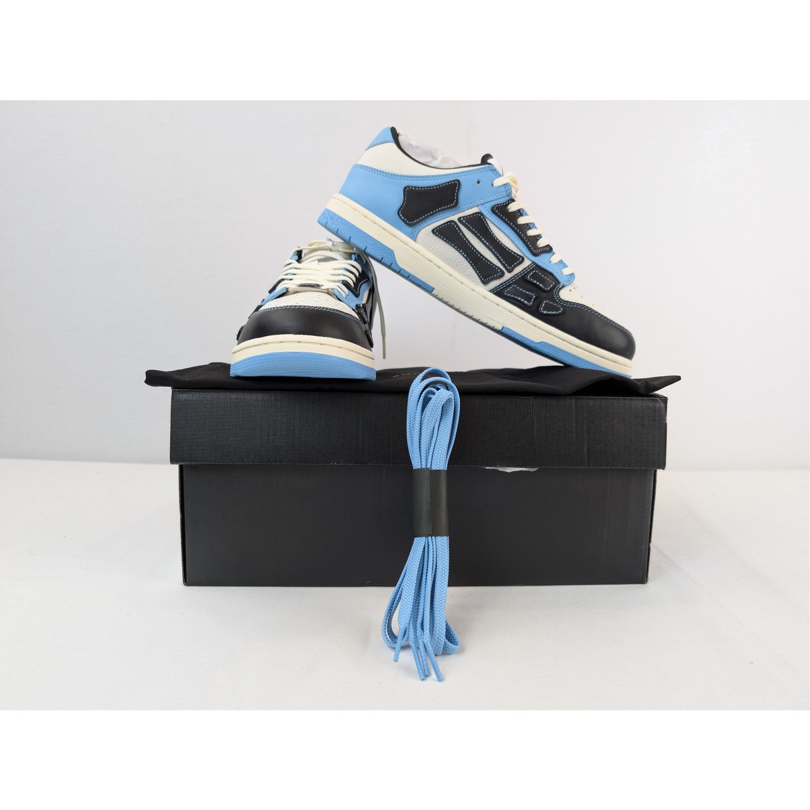 Amiri o1rshd1 Skel Low-Top Sneakers in Air Blue Size US 13 / EU 46 - 19 Thumbnail
