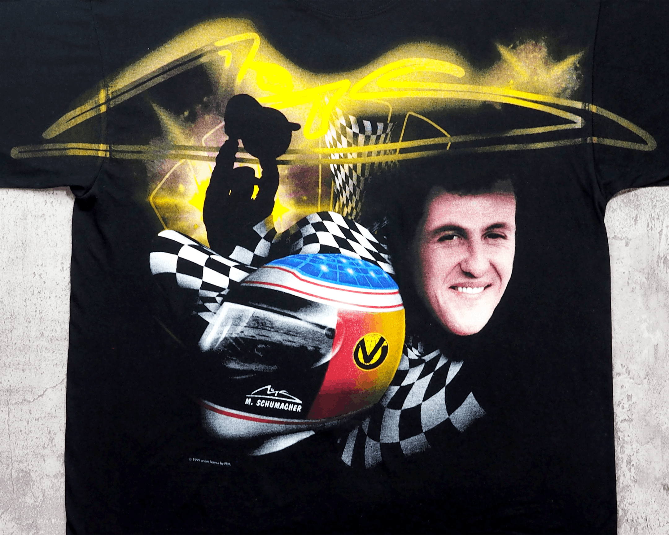 Vintage Vintage 1999 Michael Schumacher Track Shirt XL Size US XL / EU 56 / 4 - 2 Thumbnail