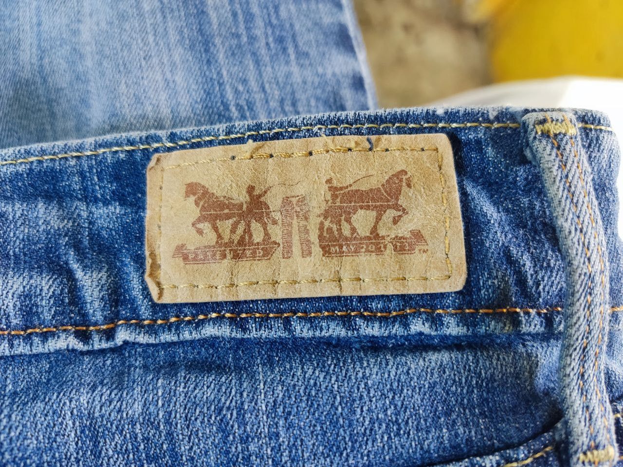 Levi's vintage levis 505 straight leg denim nice design Size 33" - 13 Thumbnail