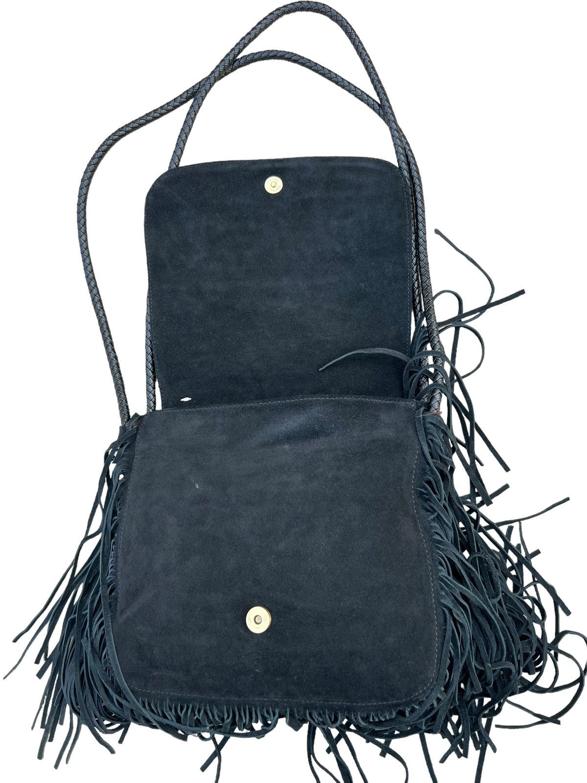 Leather Memory of Tomorrow Japan Black Suede Leather Fringe Bag Size ONE SIZE - 19 Thumbnail