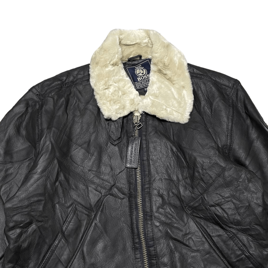 Japanese Brand Vintage 00's Suntory Boss Coffee Cowhide Leather Jacket Size US M / EU 48-50 / 2 - 5 Thumbnail