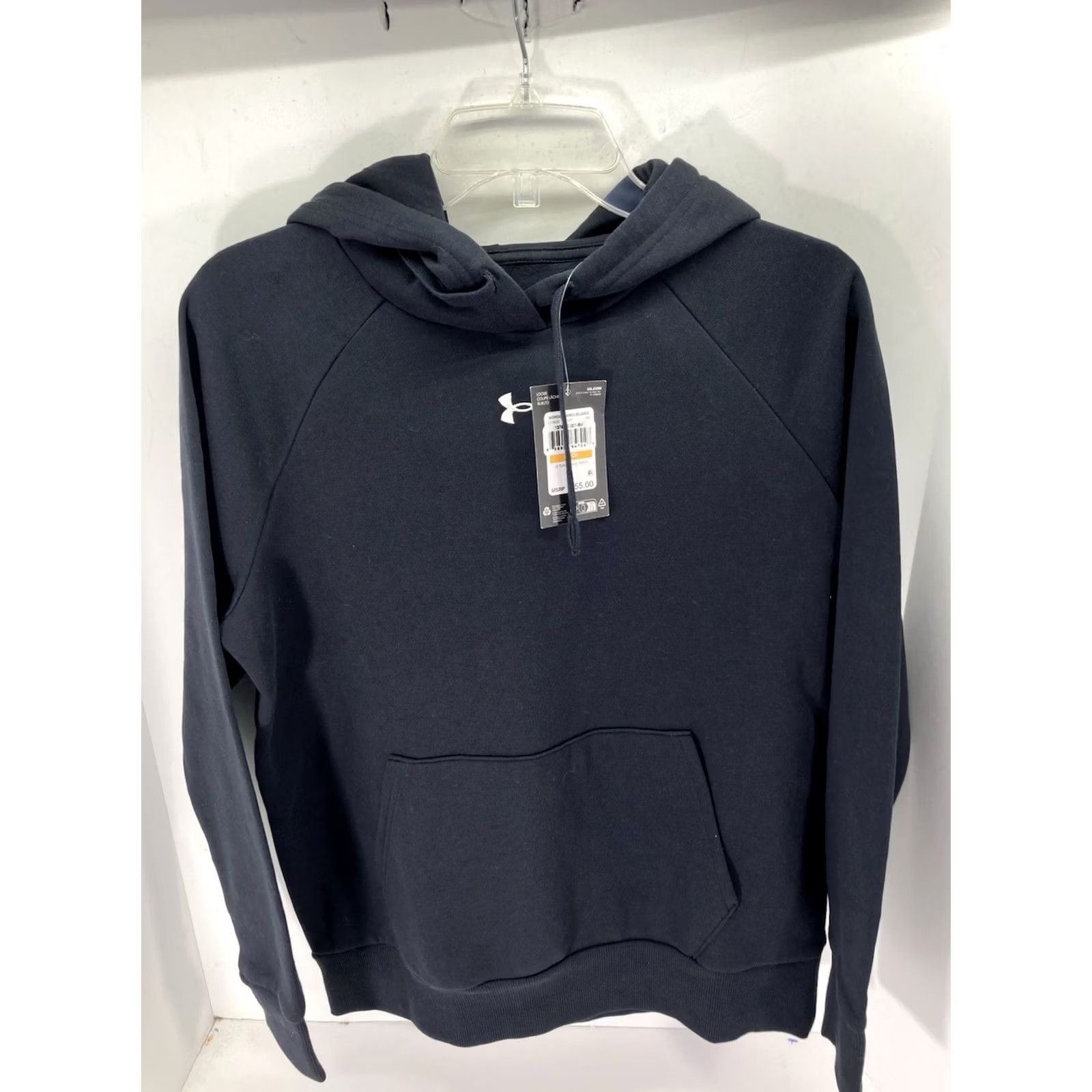 Under Armour Under Armour Rival Hoodie Sweatshirt Women Size S Black Pullover Fleece NWT Size S / US 4 / IT 40 - 2 Thumbnail