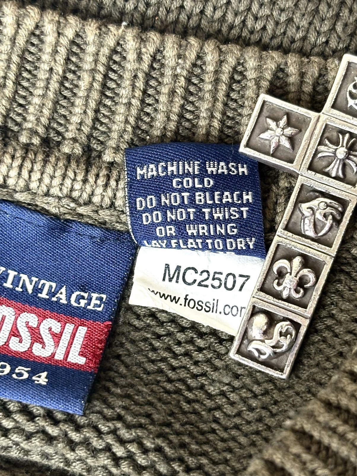 Fossil Vintage Fossil 1954 Knit Sweater Crewneck Size US L / EU 52-54 / 3 - 7 Thumbnail