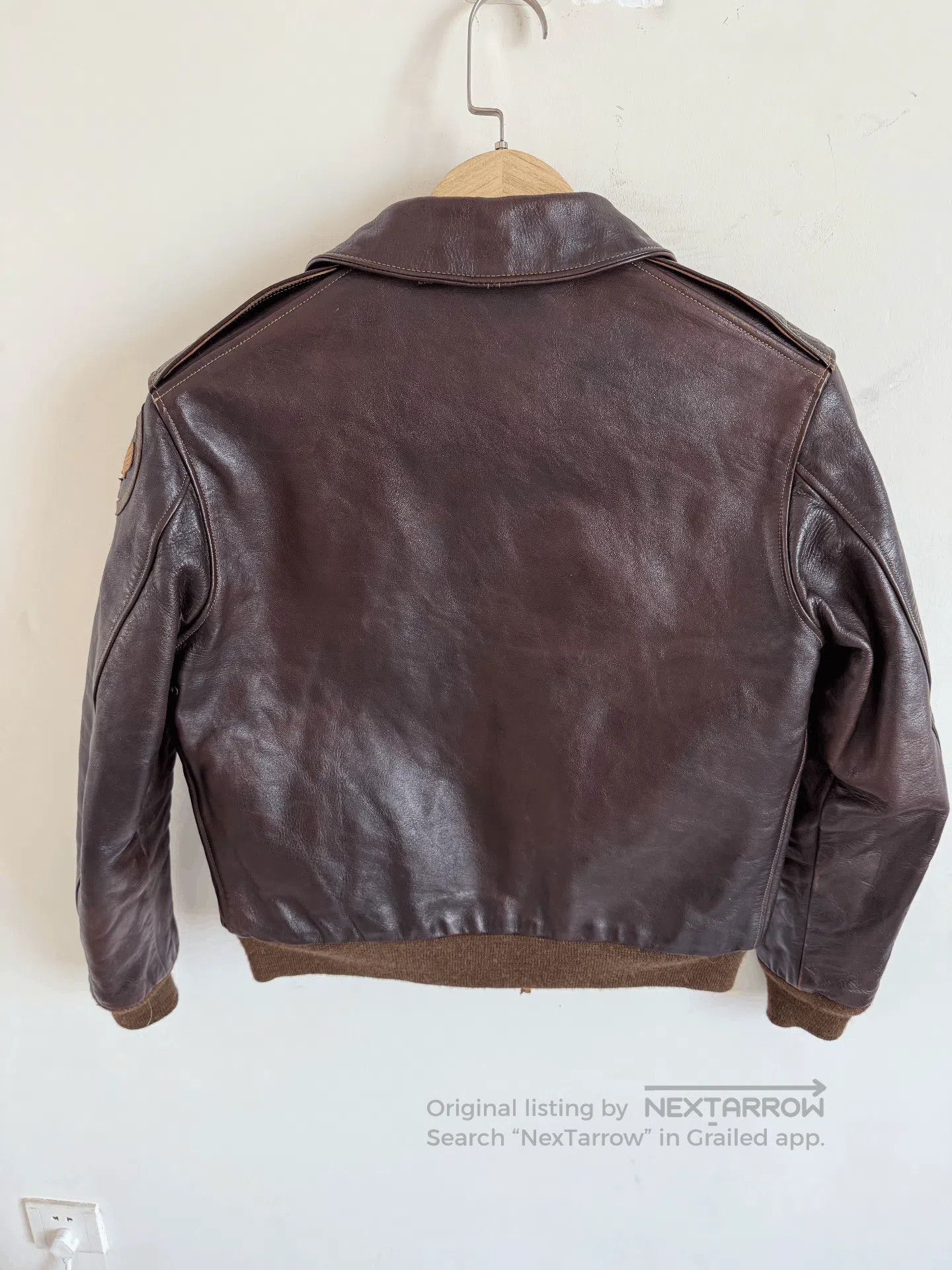 Rainbow Country Vintage Brown Leather Jacket with Unique Details. Size US S / EU 44-46 / 1 - 2 Thumbnail