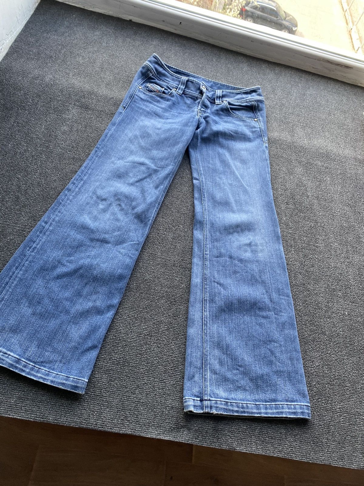 Diesel 🔥Opium Punk Diesel Blue Jeans Bootcut goth emo alt 29 Size 29" - 3 Thumbnail