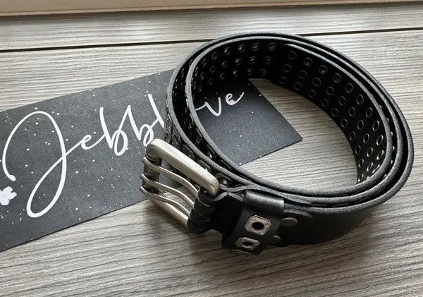 Japanese Brand Kan Avant garde punk rock eyelet leather belt aesthetic Size ONE SIZE - 5 Thumbnail