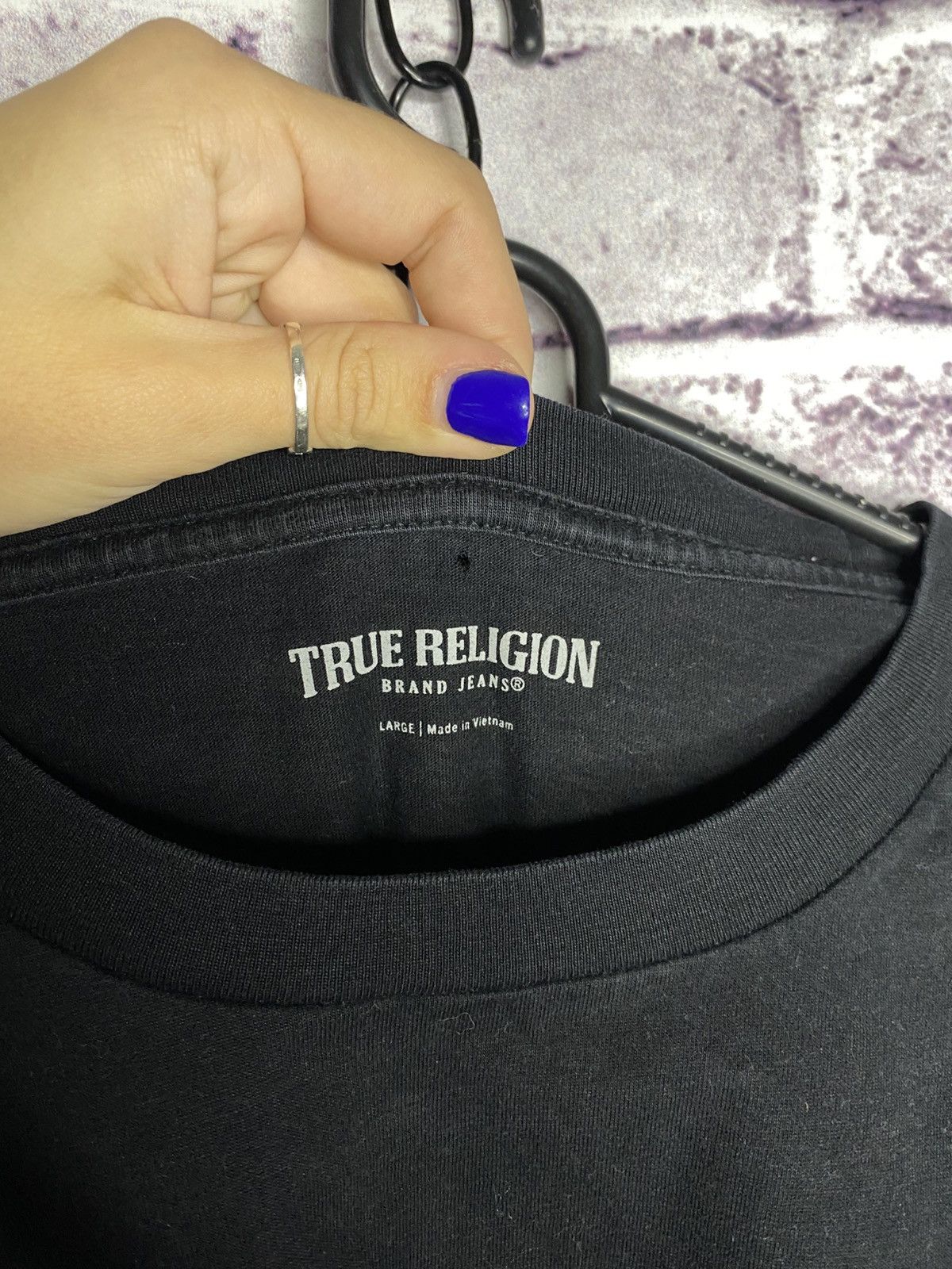 True Religion Men's T-Shirt True Religion Big Logo Tee Size L Size US L / EU 52-54 / 3 - 3 Thumbnail