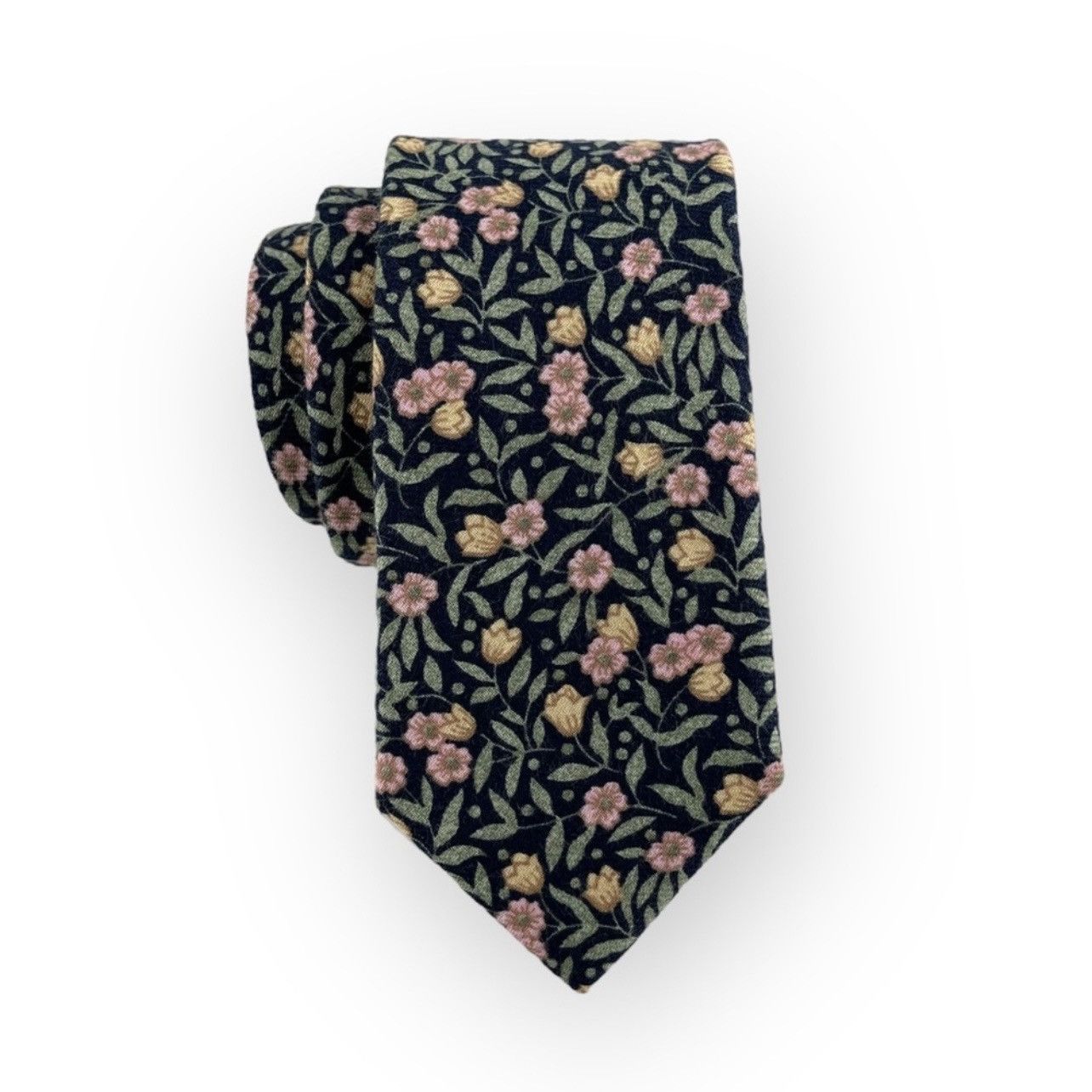 Other Men’s Dark Navy Rustic Style Floral Necktie Size ONE SIZE - 1 Thumbnail