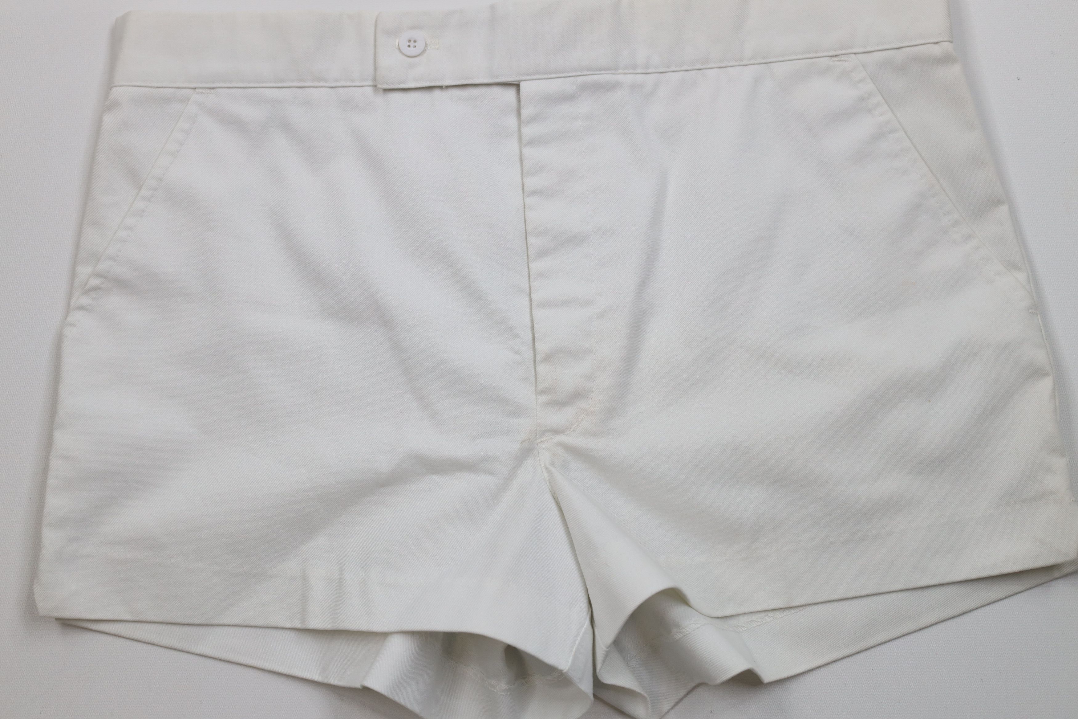 Vintage Vintage 70s Streetwear Above Knee Chino Shorts White USA Size US 36 / EU 52 - 3 Thumbnail