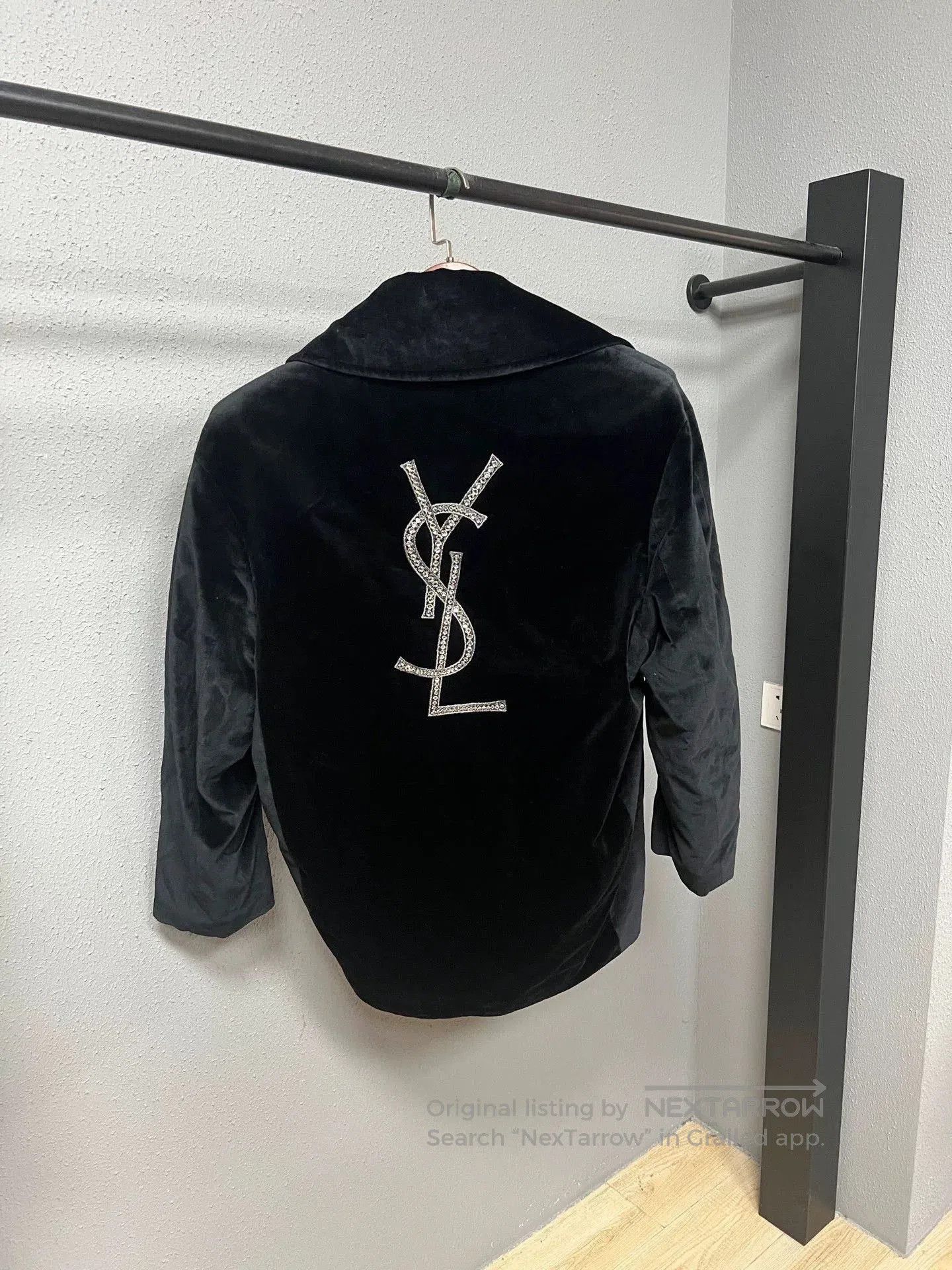 Saint Laurent Paris Saint Laurent Velvet Double-Breasted Coat. Size M / US 6-8 / IT 42-44 - 1 Thumbnail