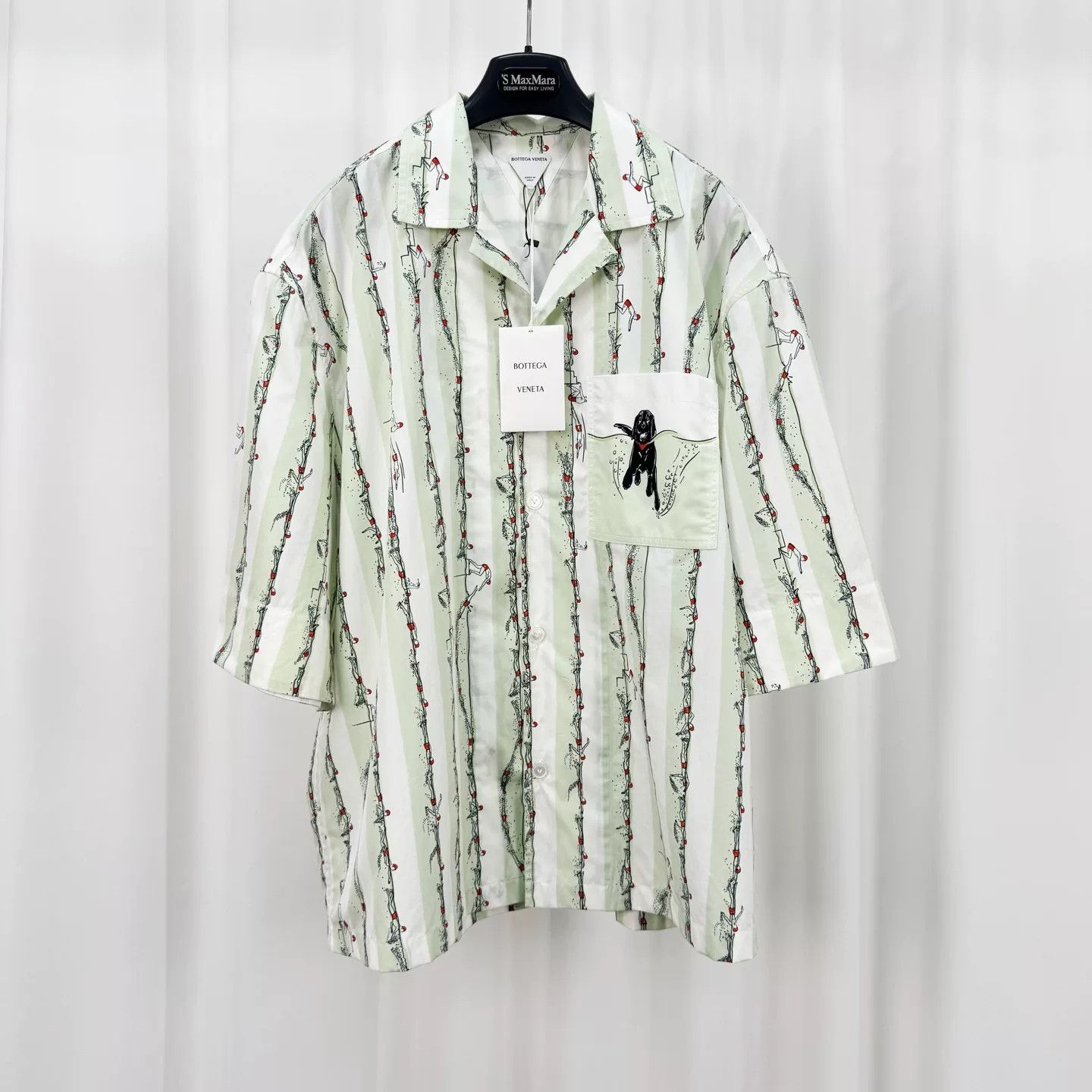 Bottega Veneta Bottega Veneta Puppy Stripe Short Sleeve Shirt Size US L / EU 52-54 / 3 - 1 Thumbnail