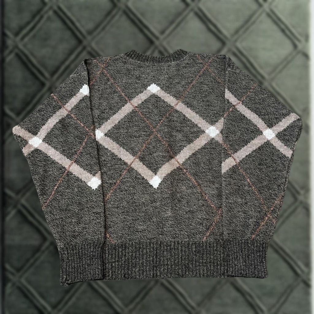 Vintage VINTAGE Regatta Sport Acrylic Knit Argyle Grey Sweater L Mens Size US L / EU 52-54 / 3 - 1 Thumbnail