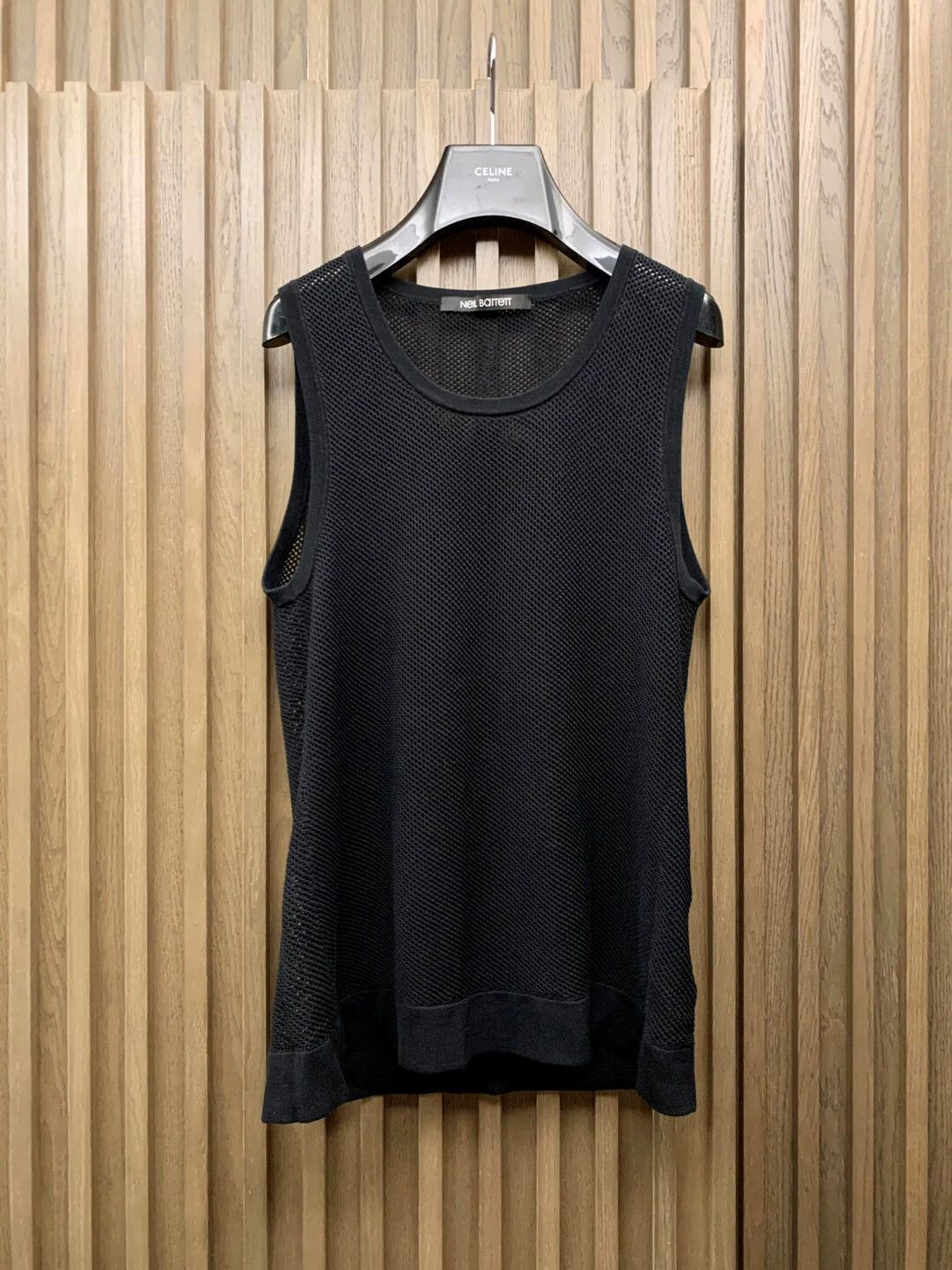 Neil Barrett NEIL BARRETT Dense Mesh Slim S Tank Top Size US S / EU 44-46 / 1 - 1 Thumbnail