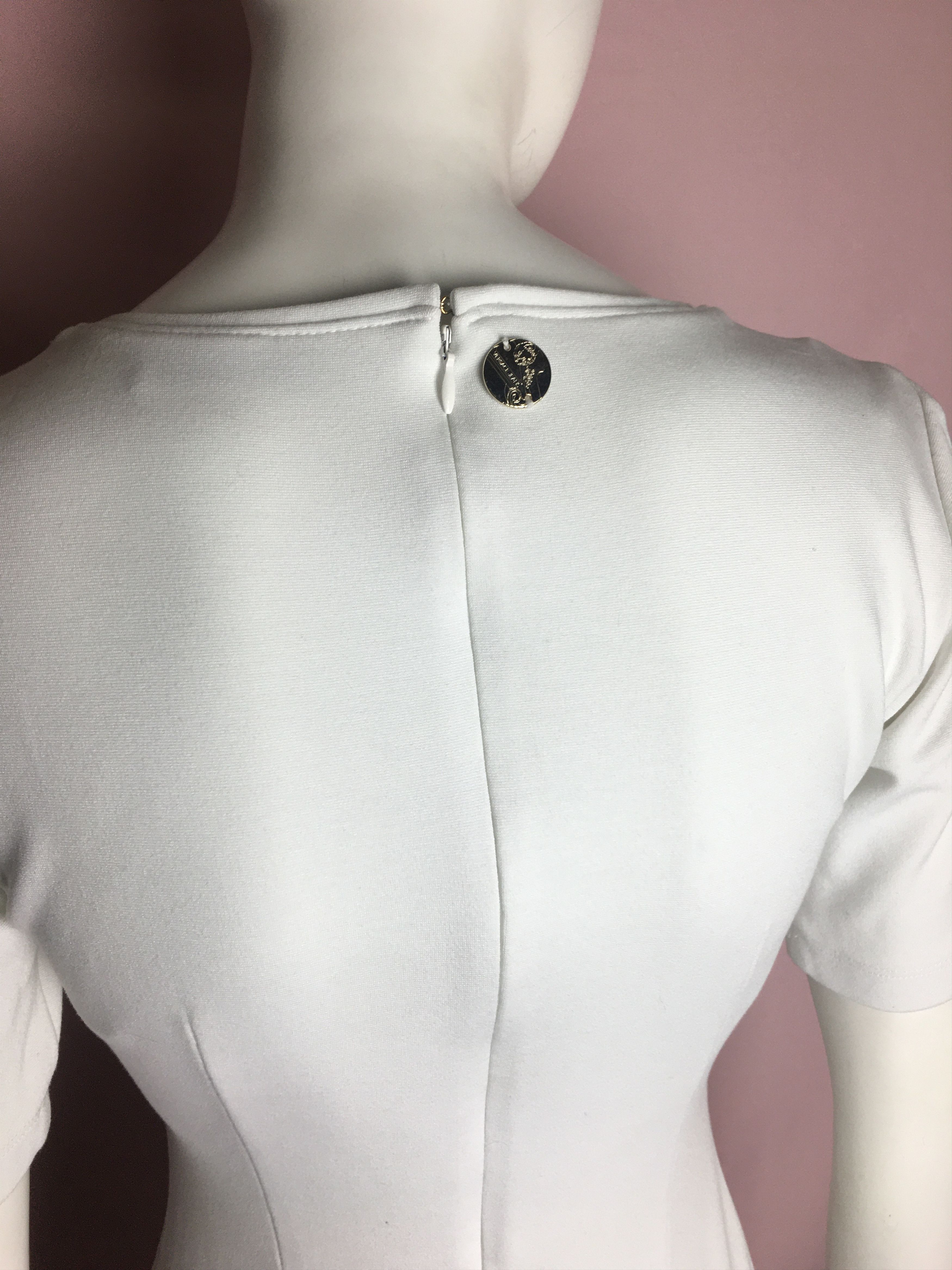 Versace Versace Jeans White Baroque Studded Paisley Dress Size S / US 4 / IT 40 - 6 Thumbnail