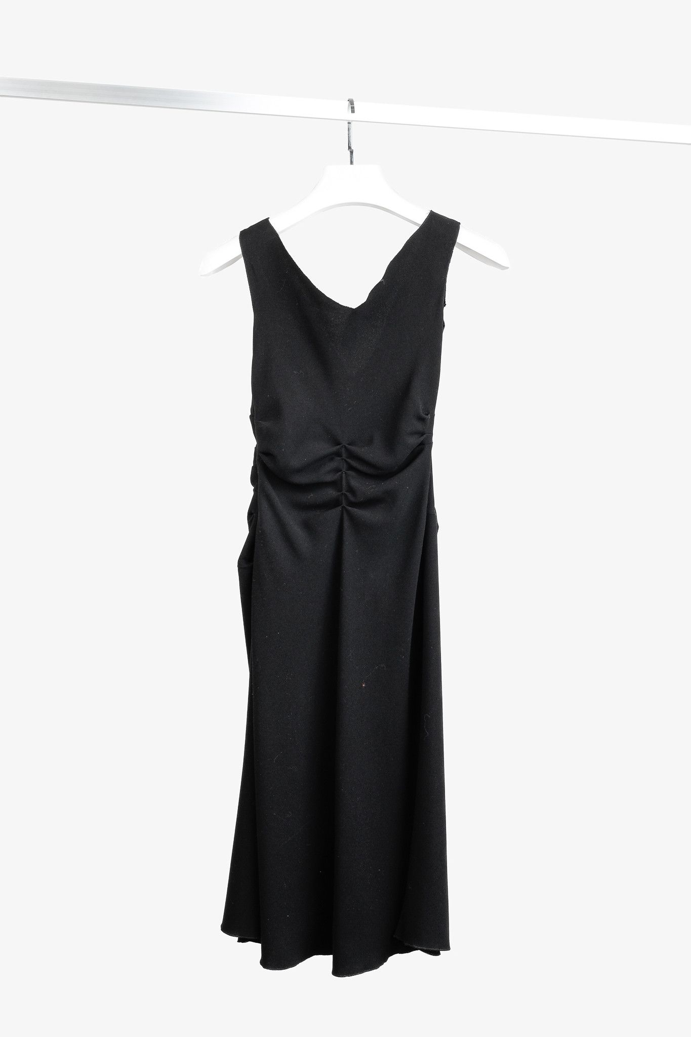 Prada Prada Black Crepe Bow Sleeveless Dress Size XS / US 0-2 / IT 36-38 - 2 Thumbnail