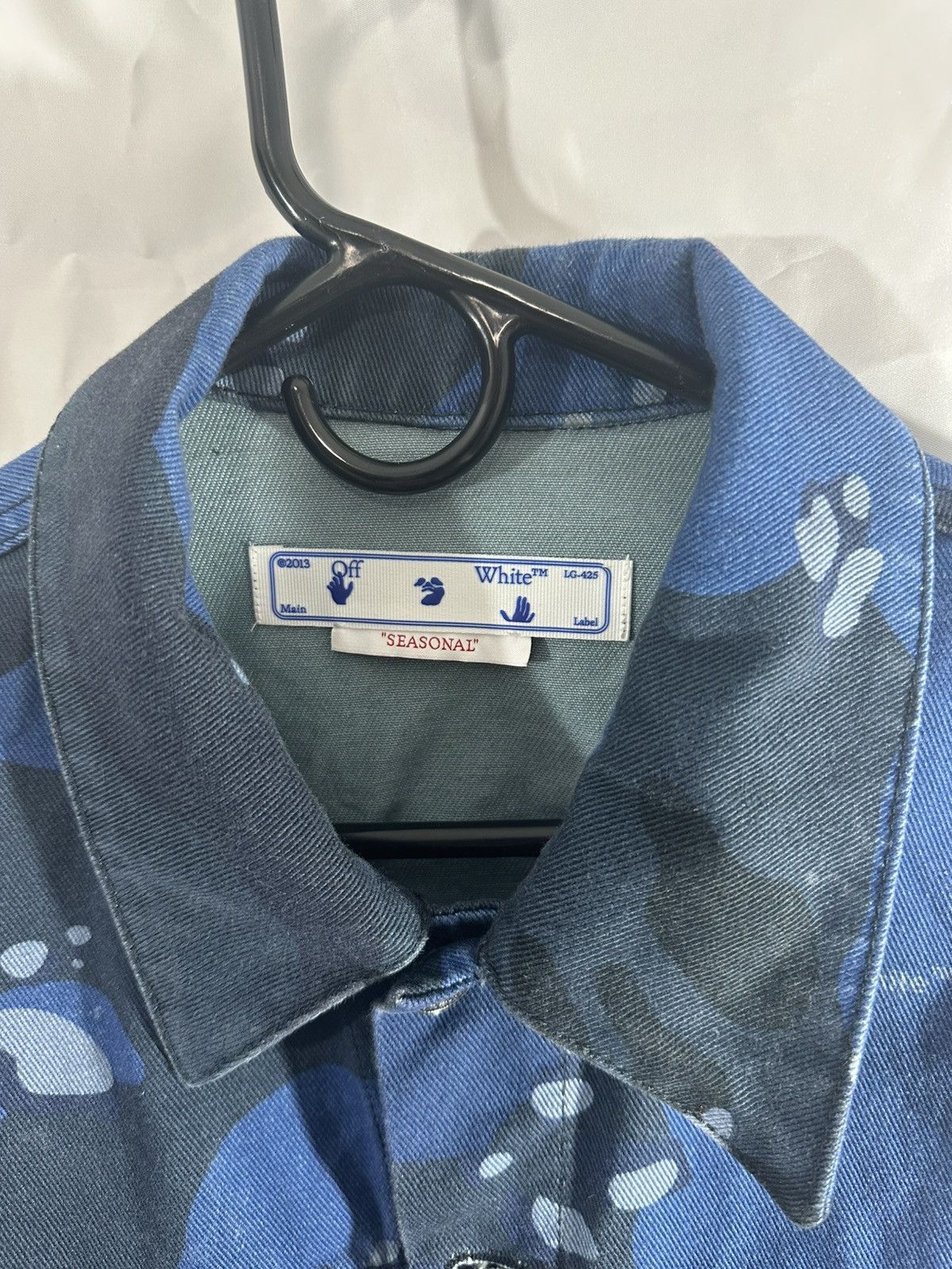 Off-White OFF WHITE BLUE CAMO DENIM JACKET Size US M / EU 48-50 / 2 - 4 Thumbnail