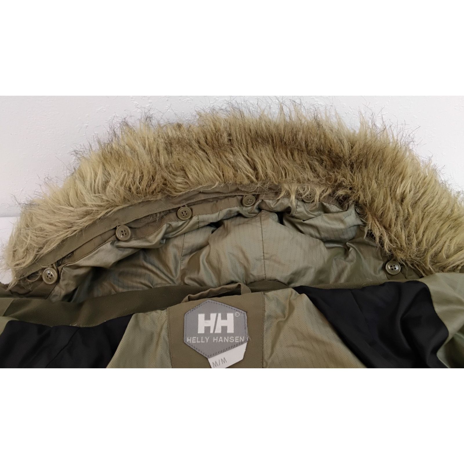 Helly Hansen Helly Hansen Down Jacket Women's M Army Green Fur Trim Hood Size M / US 6-8 / IT 42-44 - 13 Thumbnail