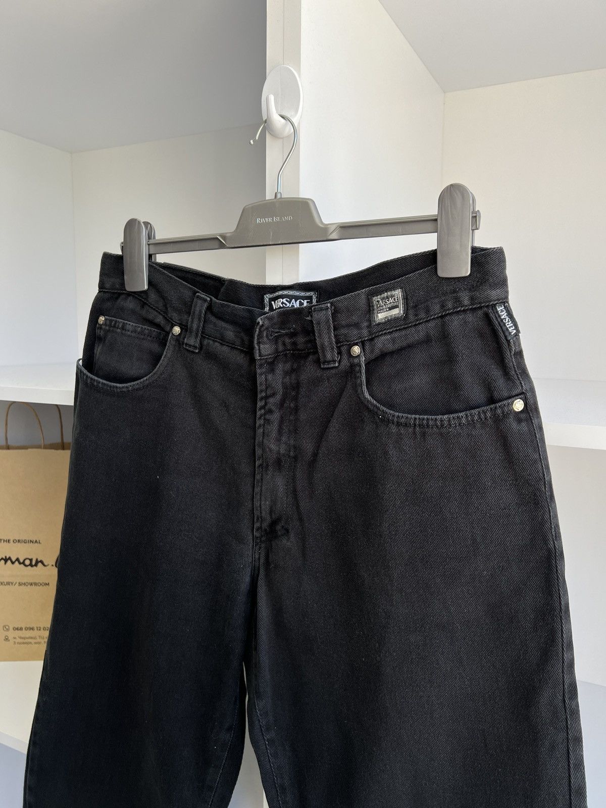 Versace Jeans Couture × Vintage Vintage Versace Jeans Couture black pants Size US 36 / EU 52 - 4 Thumbnail