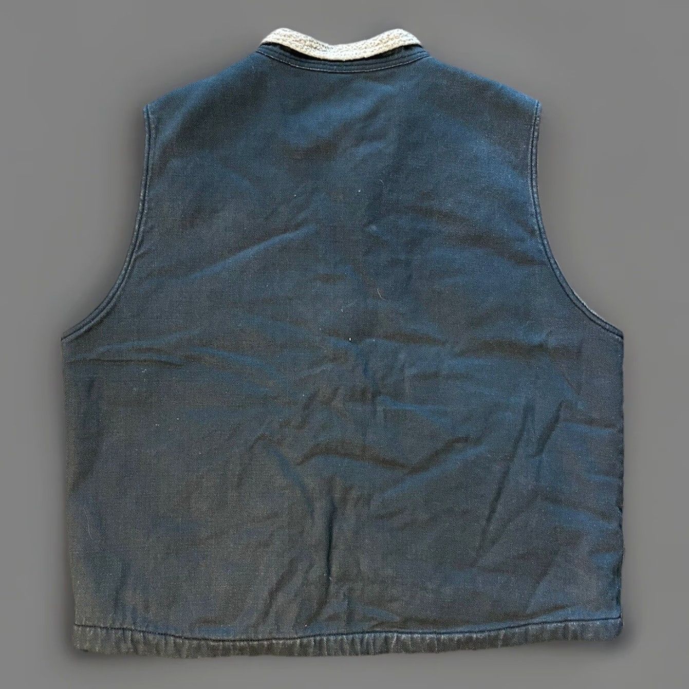 Vintage Wolverine Vest Mens XL Gray Full Zip Lined Sherpa Work Wear Upland Size US XL / EU 56 / 4 - 2 Thumbnail