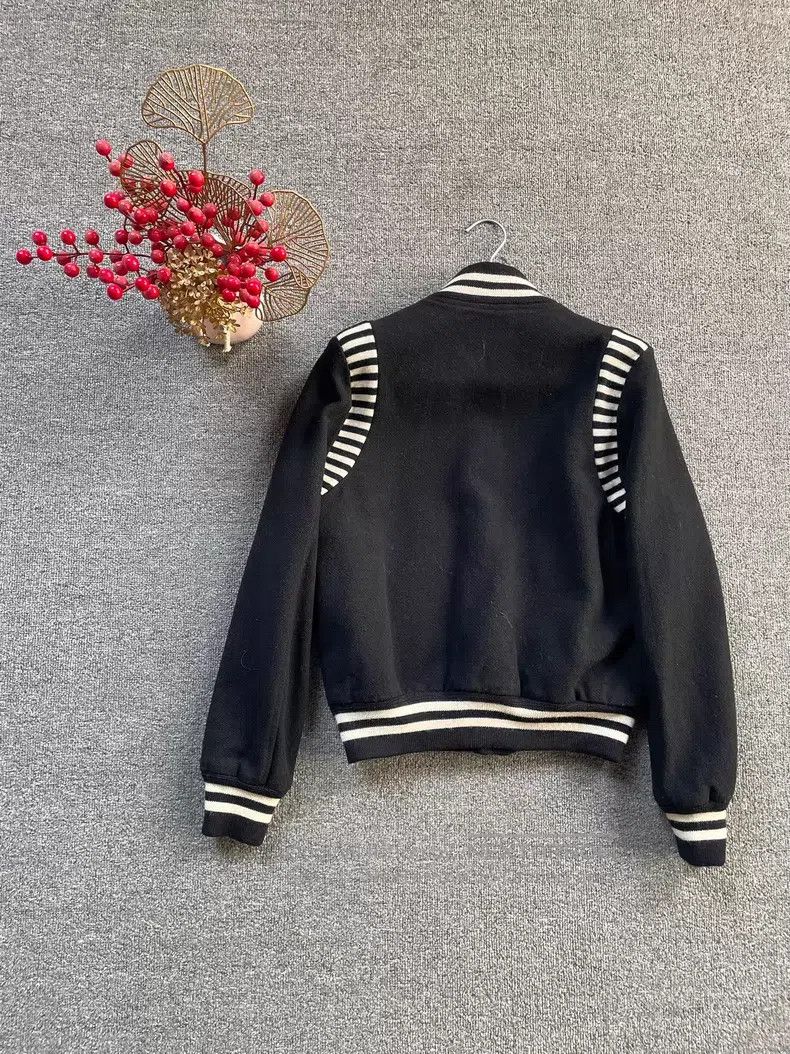 Saint Laurent Paris Saint Laurent Paris Zebra Print Patchwork Wool Baseball Ja Size XS / US 0-2 / IT 36-38 - 2 Thumbnail