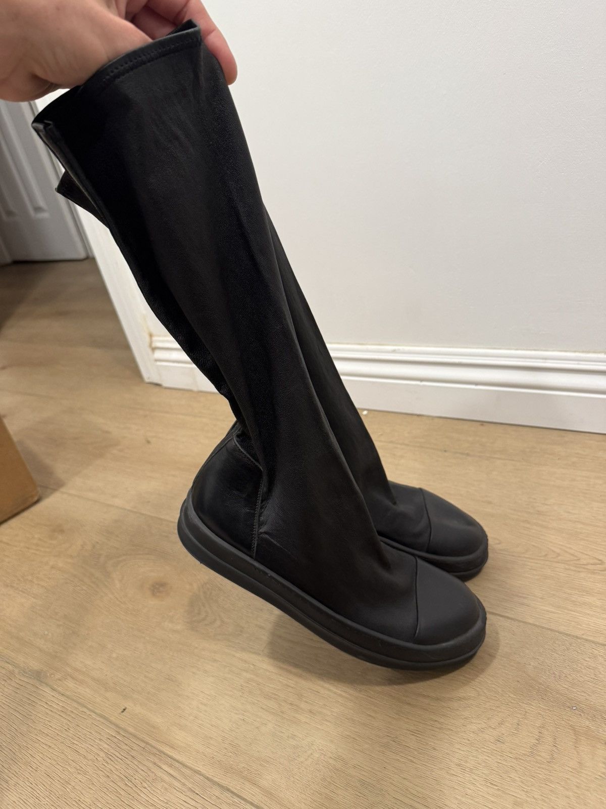 Rick Owens Mainline leather sock ramones Size US 7 / EU 40 - 1 Thumbnail